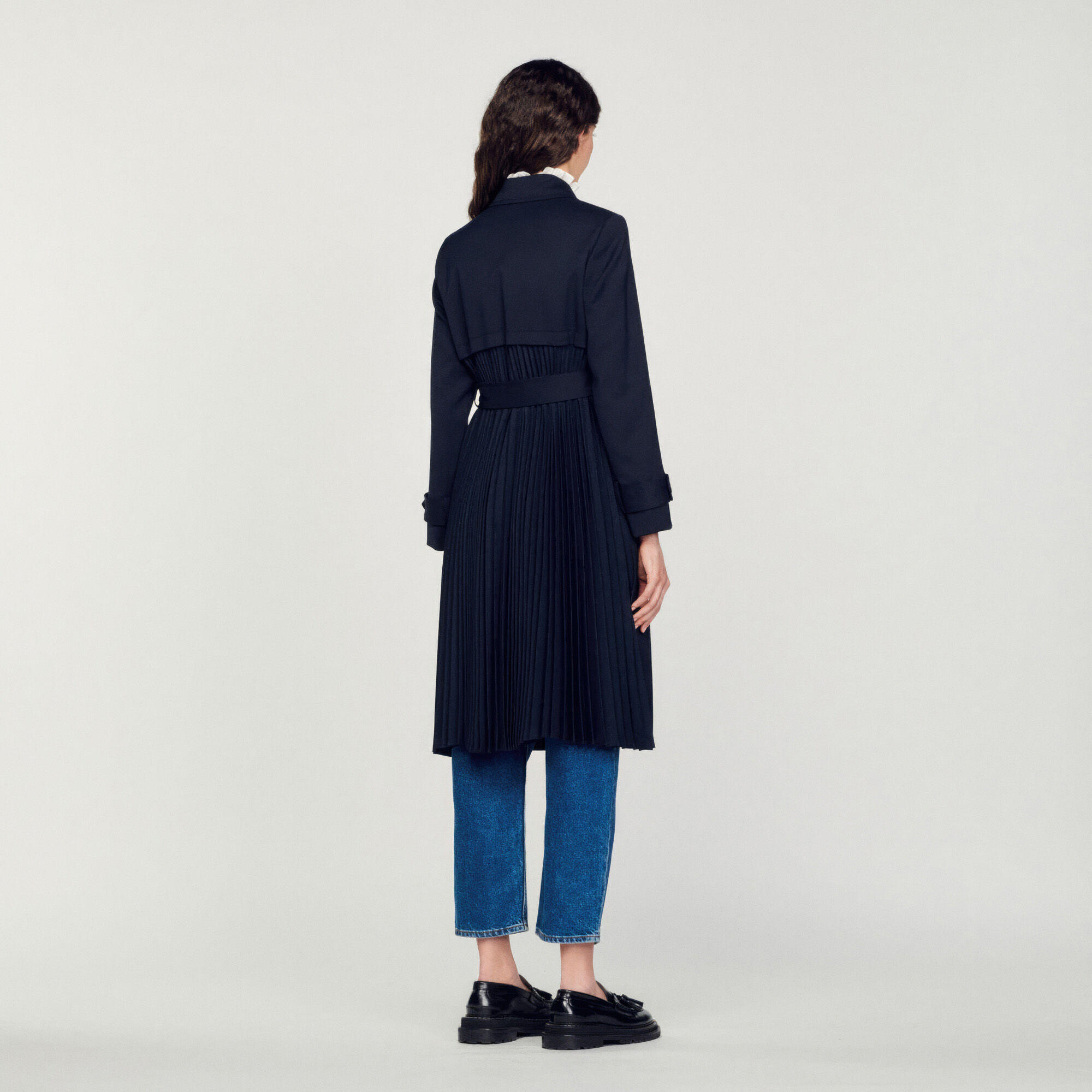 Pleated coat discount