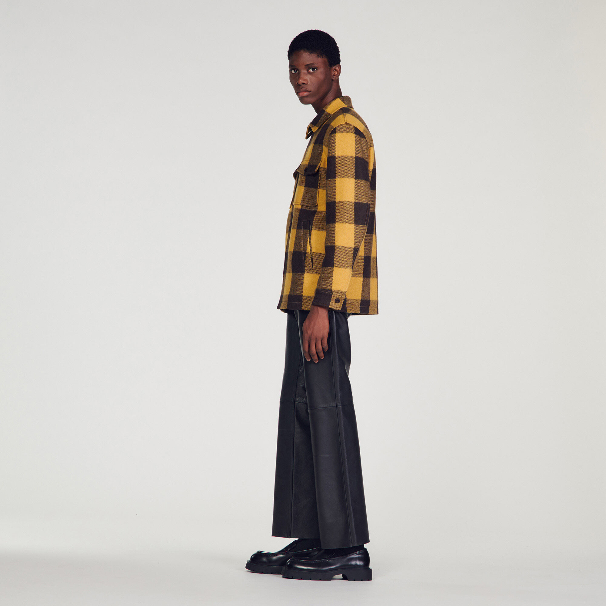 Sandro checked jacket sale