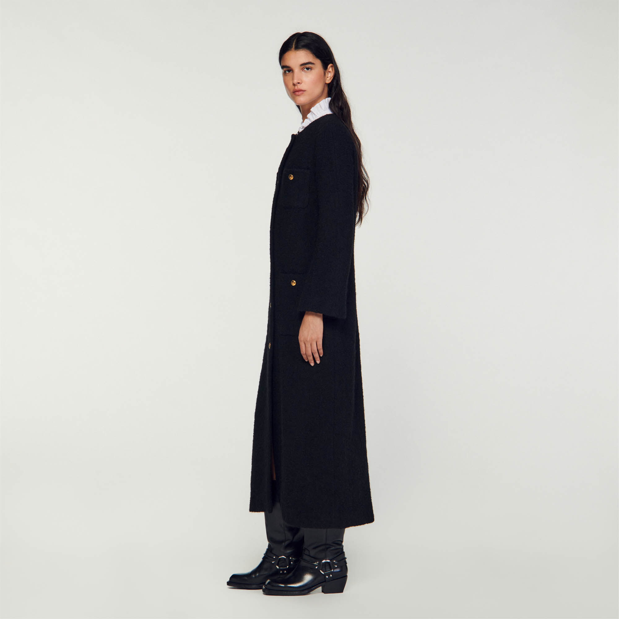 Long coat SFPOU00582 Coats Sandro Paris