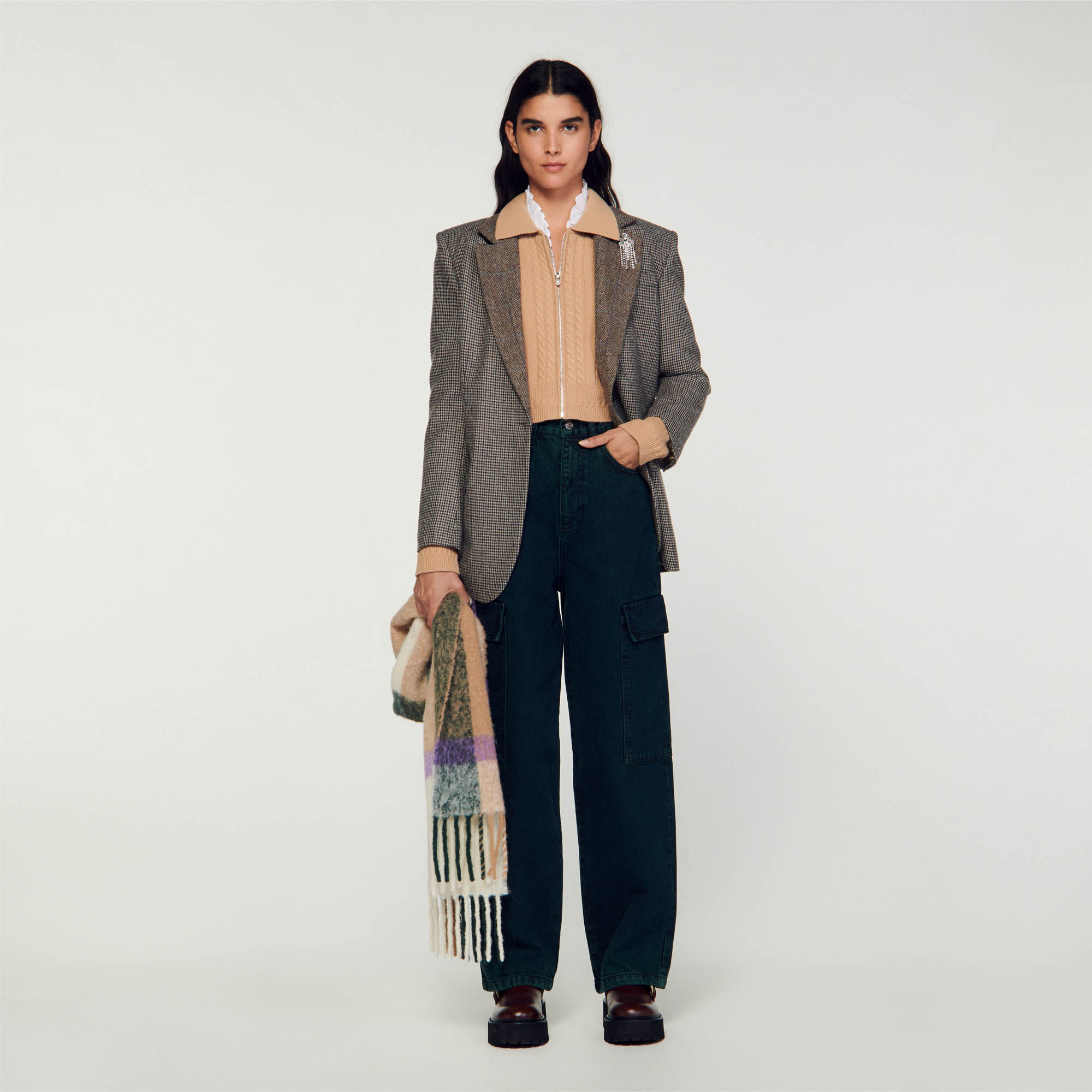 Cardigan camel femme deals