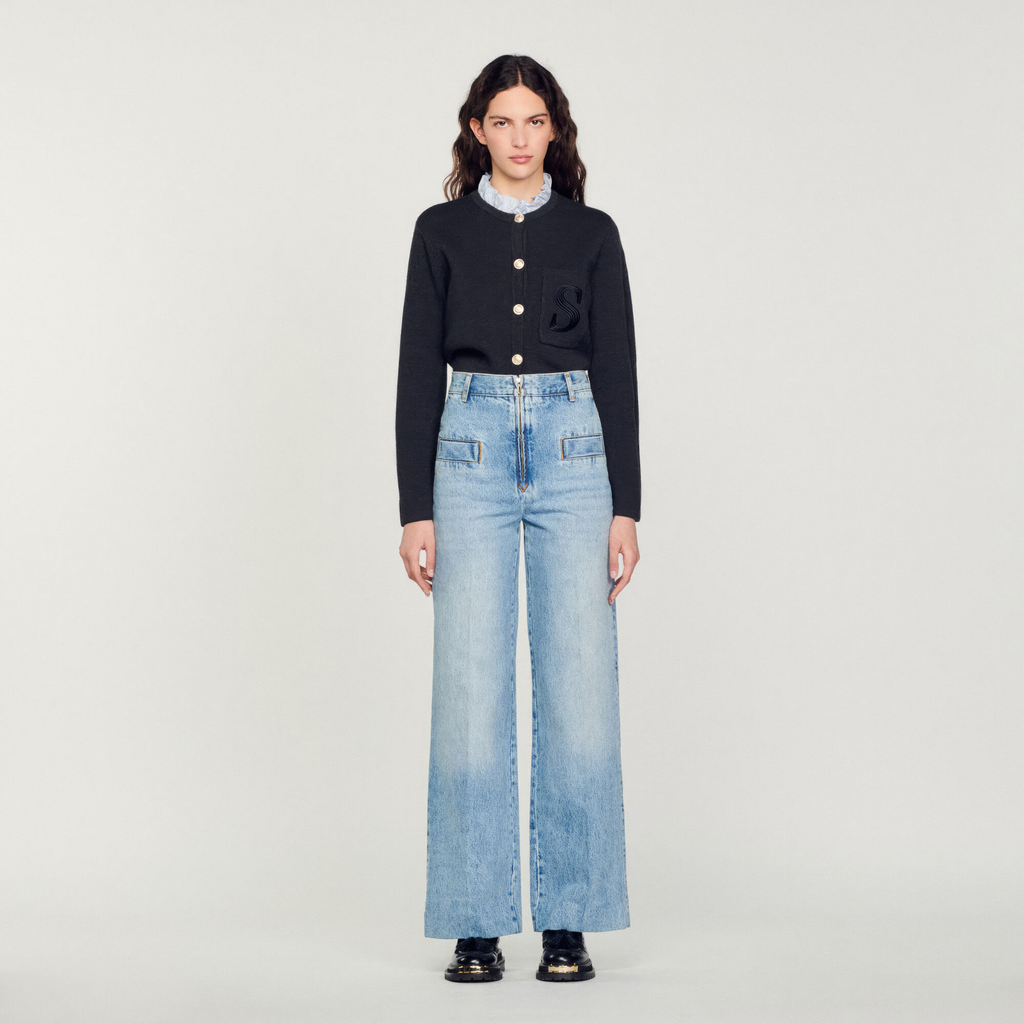 Jean large top