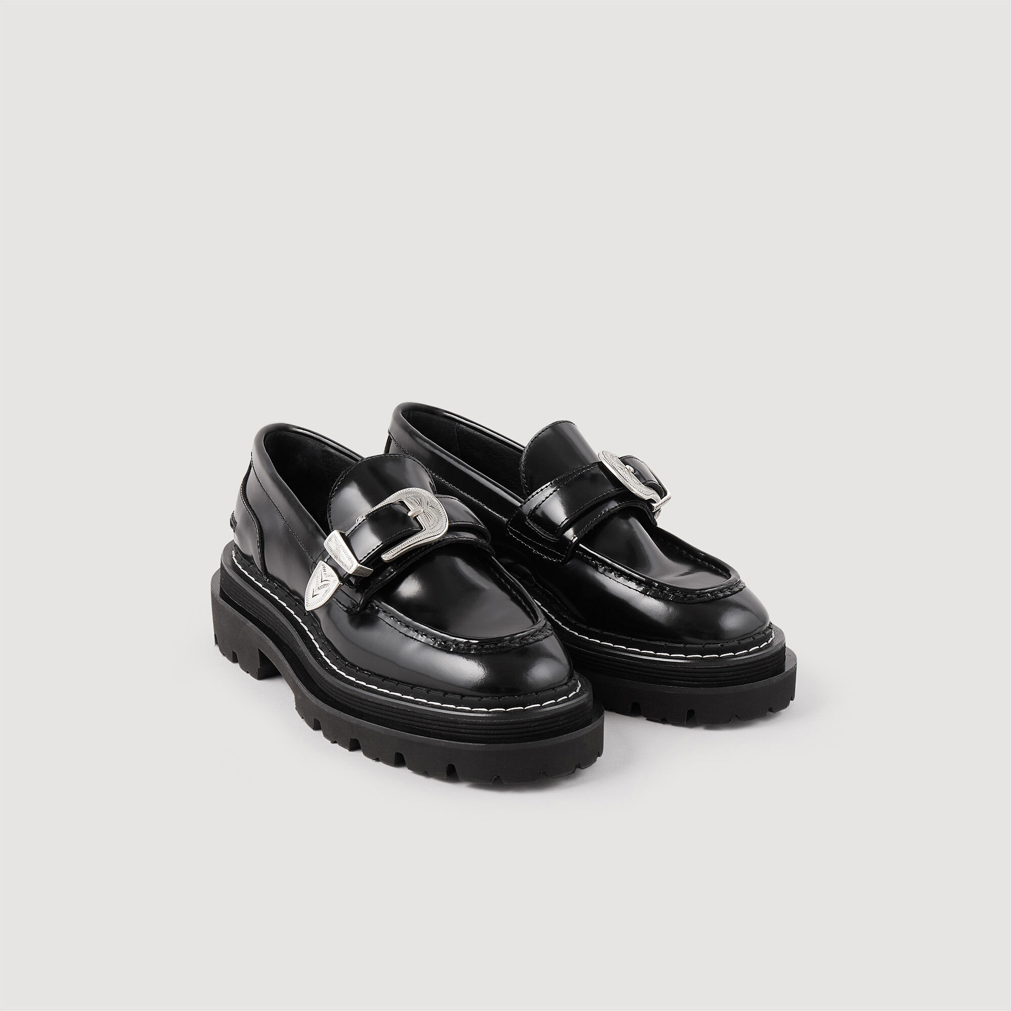 Leather loafers SFACH01025 All Shoes Sandro Paris