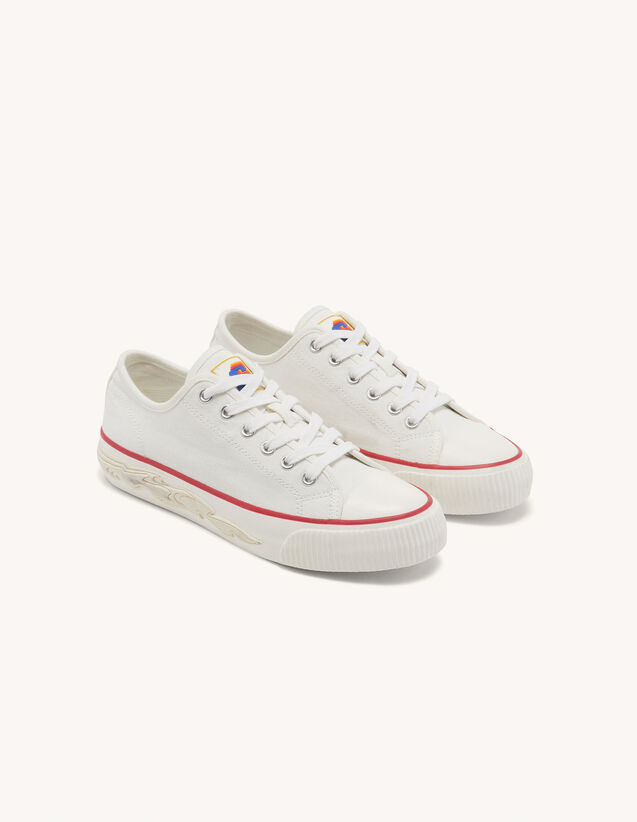 Sandro Canvas trainers with flame sole Select a size and. 2