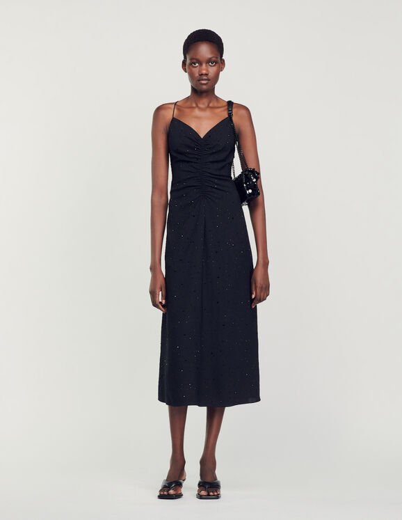 Rhinestone dress Black Femme