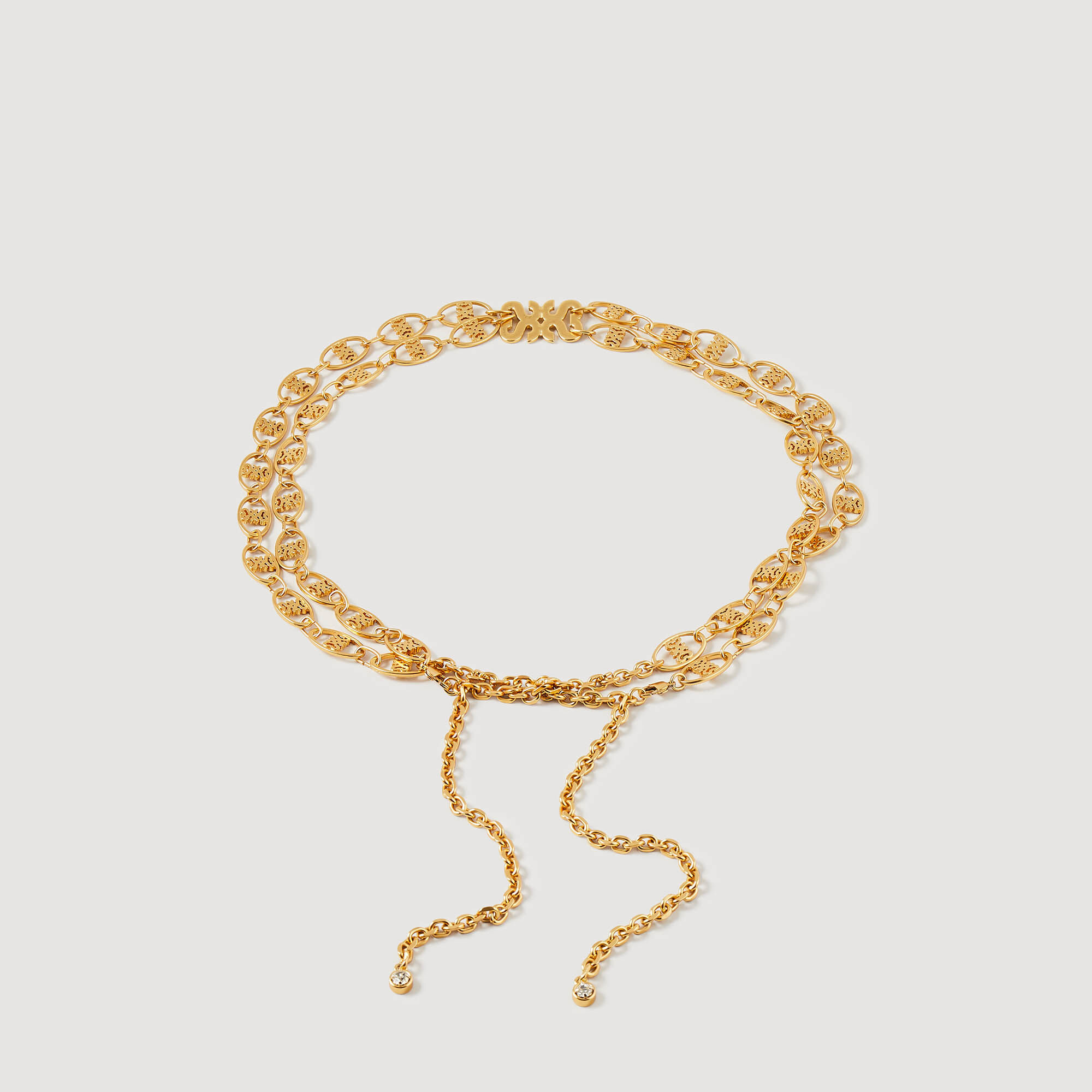 Belt with shop gold chain