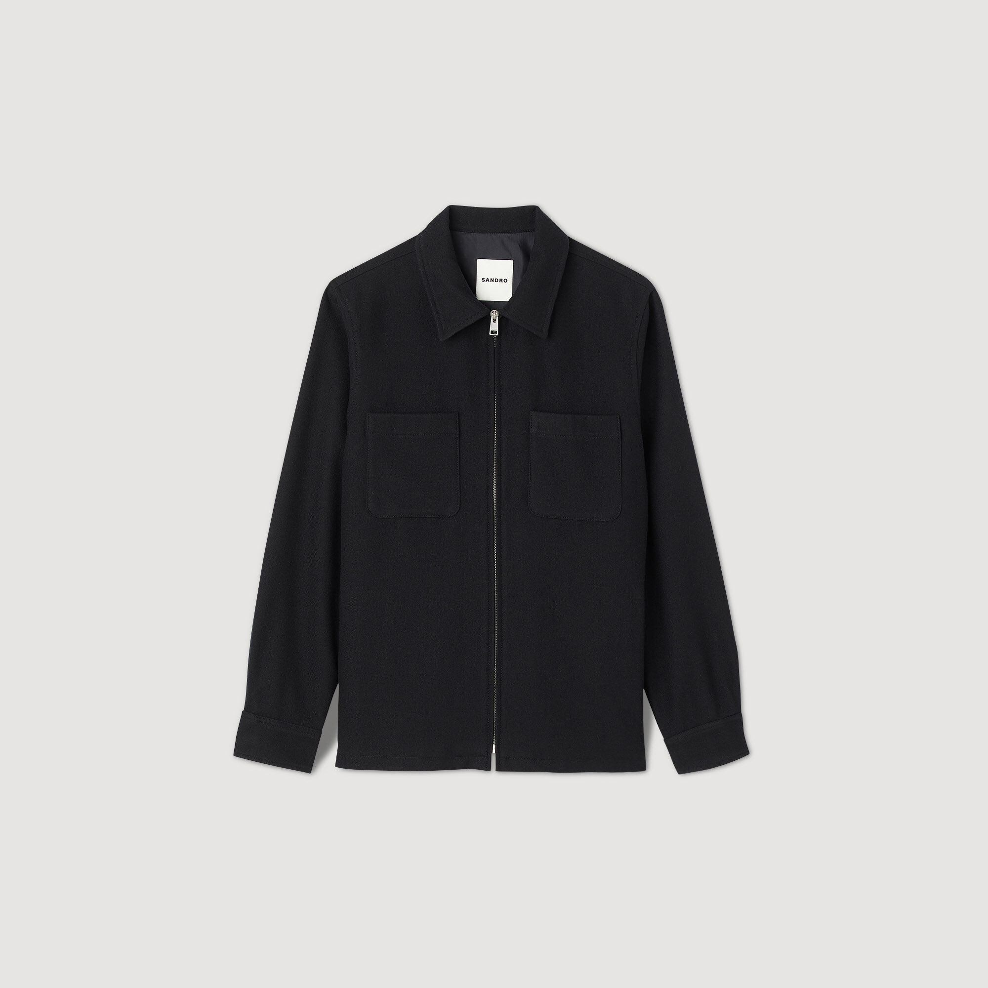 Black overshirt jacket sales