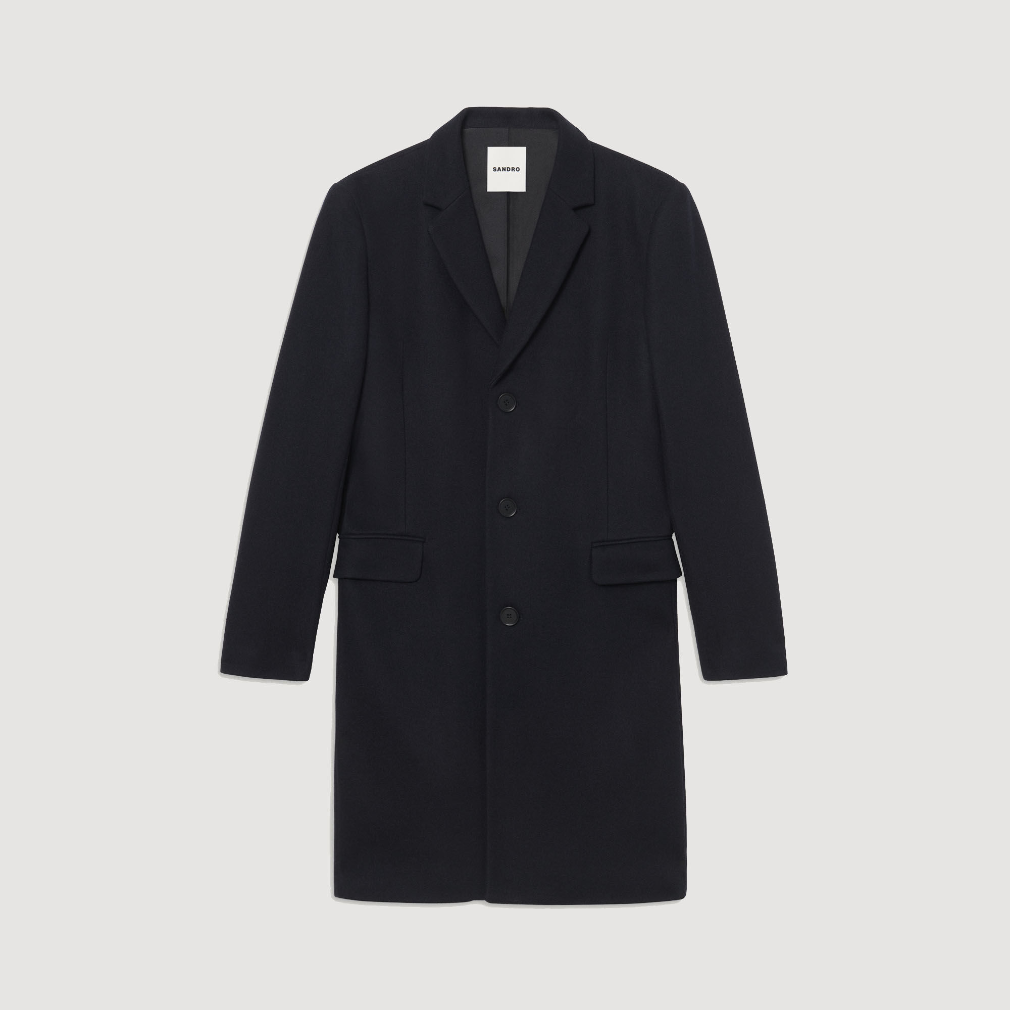 Wool and cashmere coat SHPMA00127 Navy Blue Coats Jackets