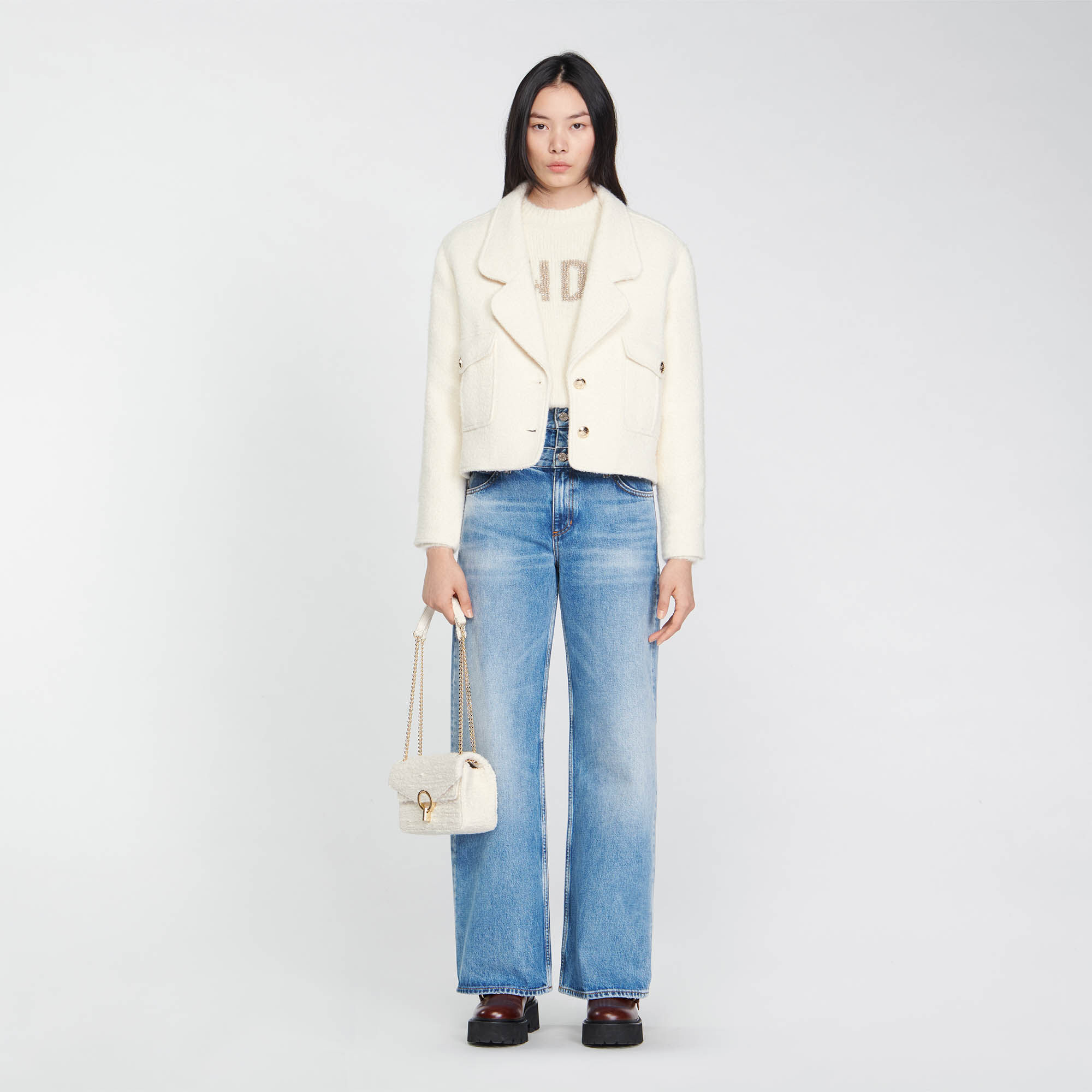 Cropped jacket SFPVE00908 Blazers Jackets Sandro Paris