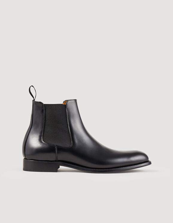 Leather Chelsea ankle boots Black Homme
