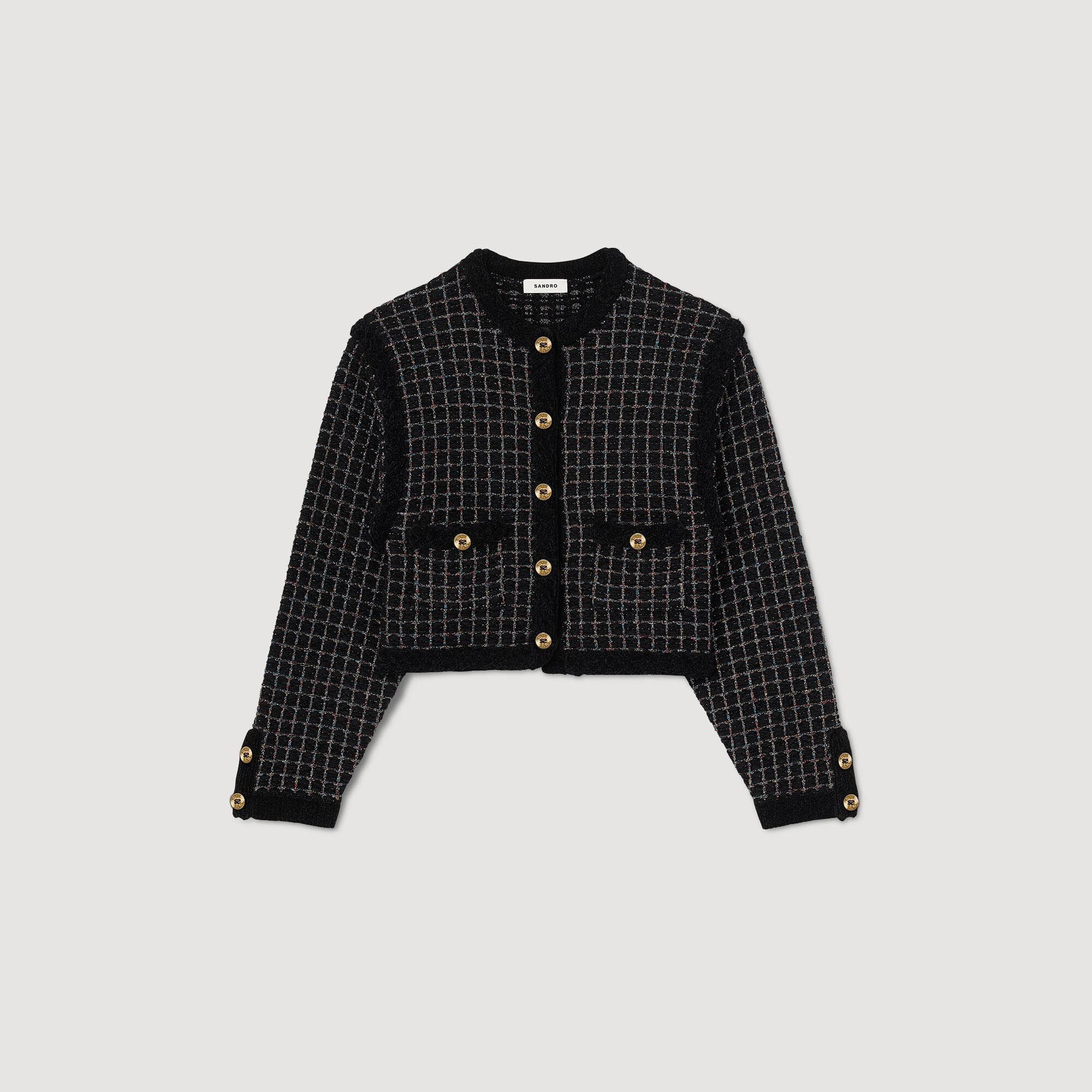 Tweed coatigan top