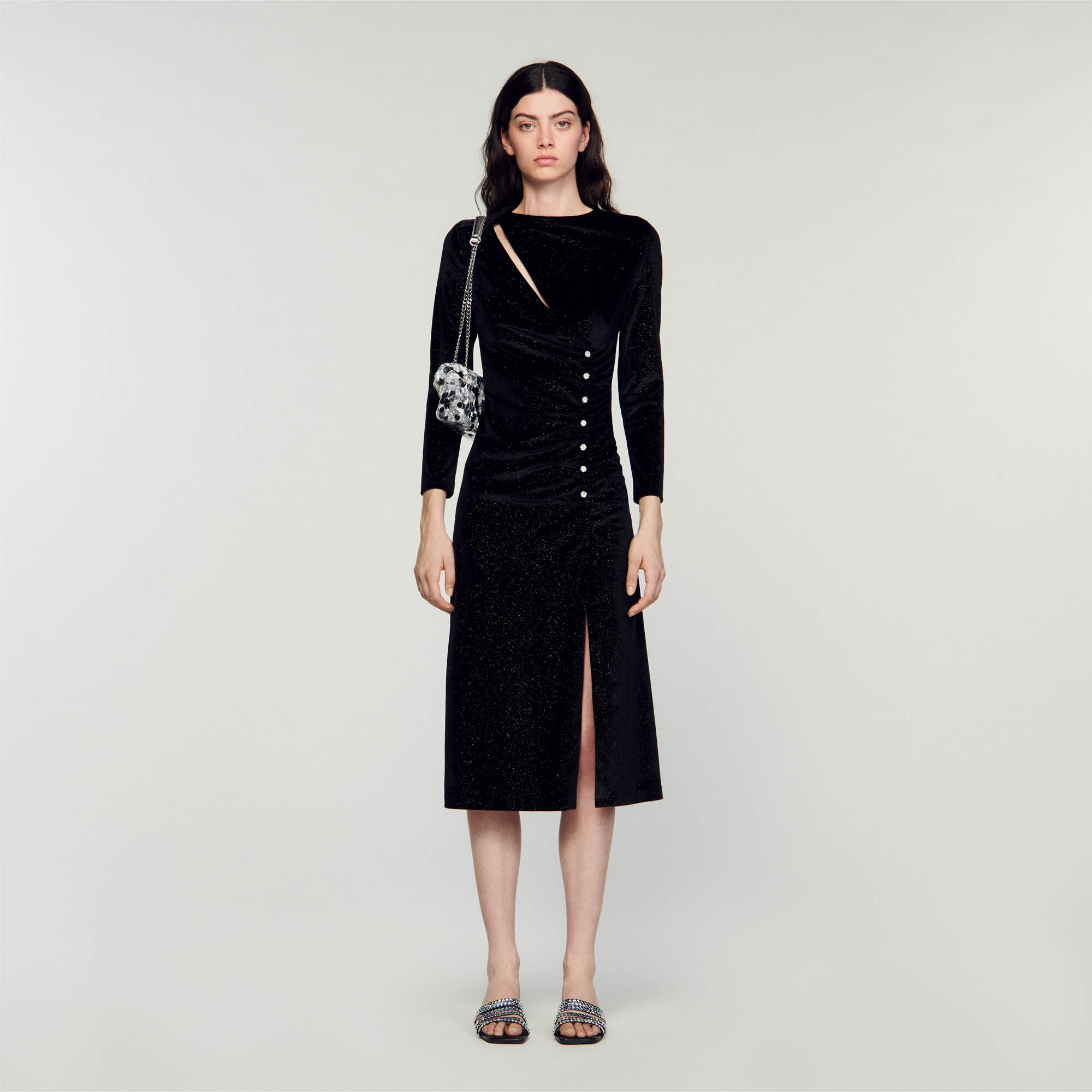 Black velvet store dresses uk