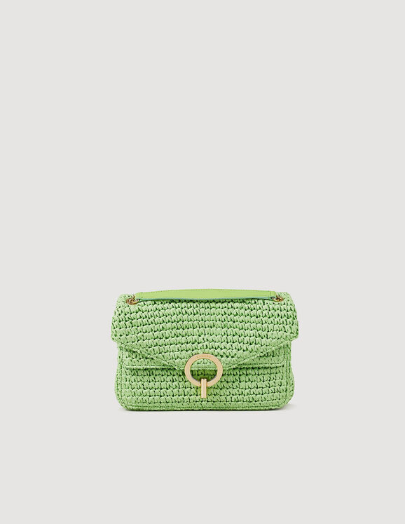 Raffia YZA bag light green Femme