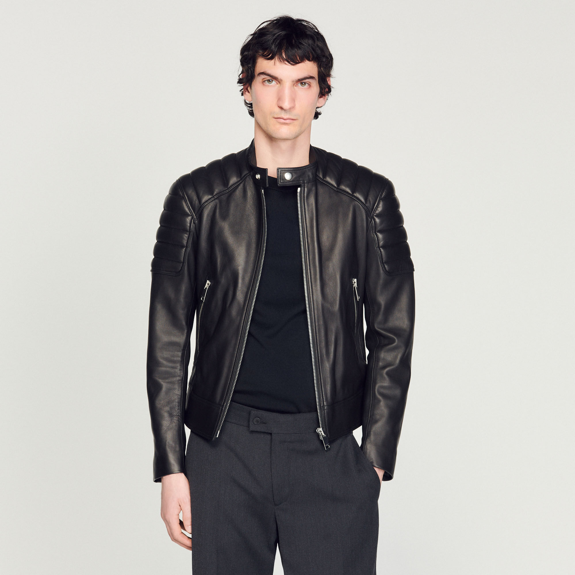 Blouson cuir homme sandro best sale