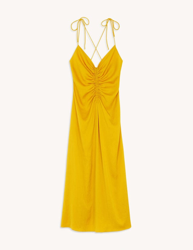 Sandro Long dress with narrow straps Select a size and. 1