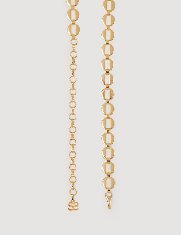 Embellished chain belt Gold Femme