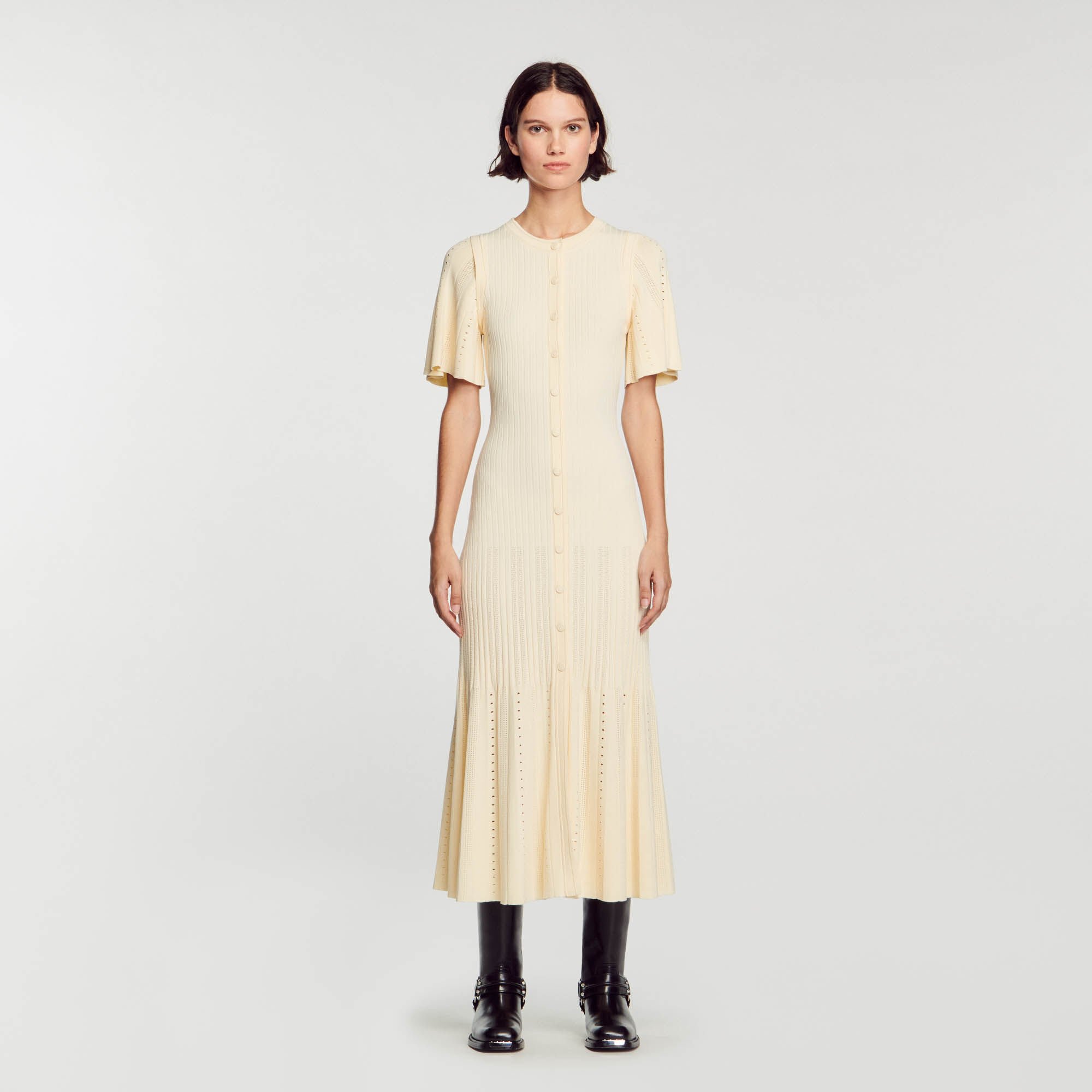 Midi knit dress SFPRO03177 Dresses Sandro Paris