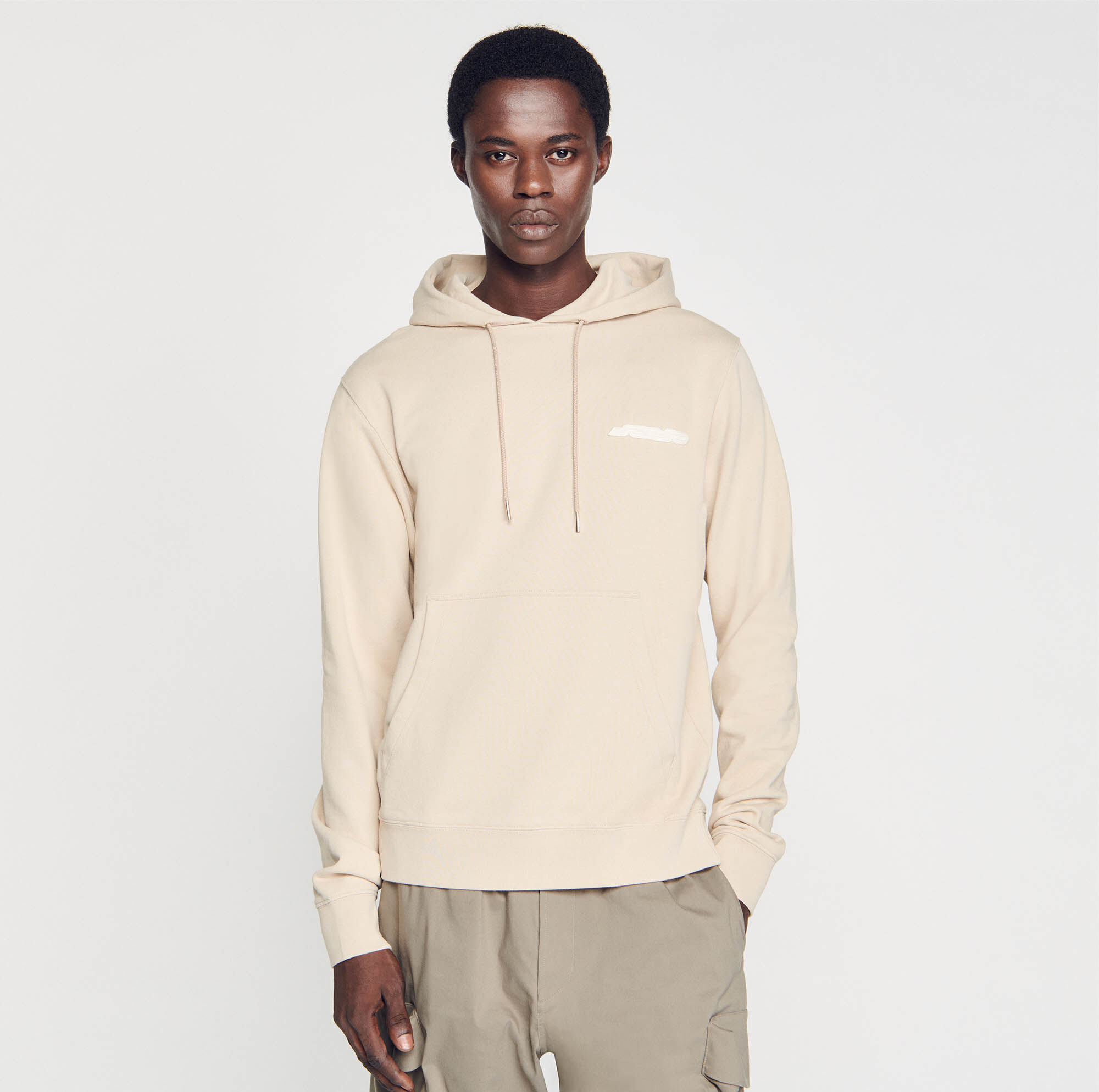 Beige hoodie clearance