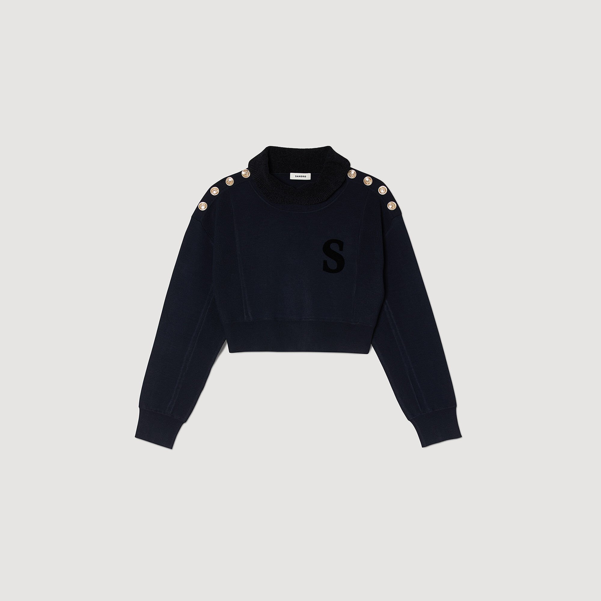 Turtle neck cheap cropped jumper
