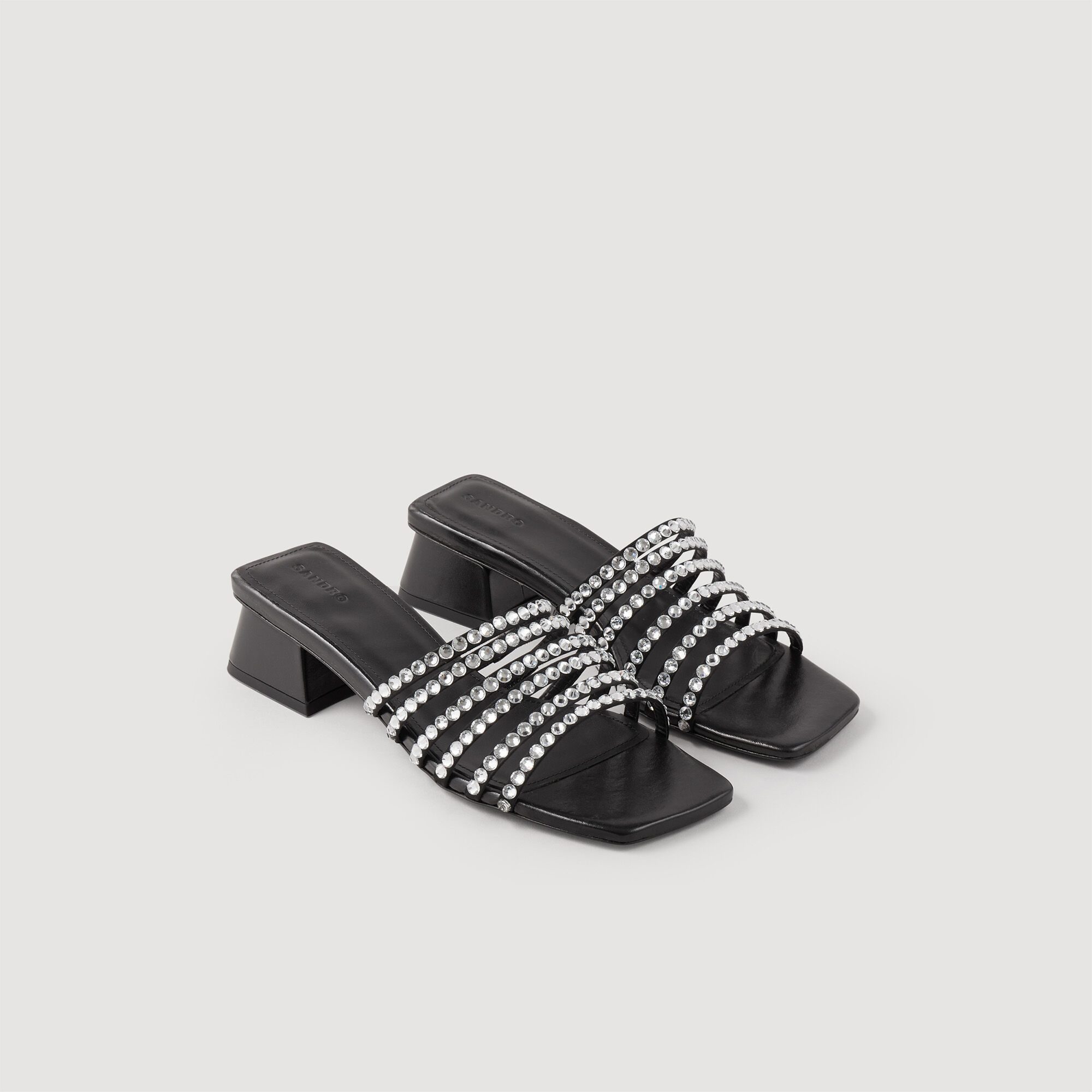 Rhinestone mules SFACH01043 All Shoes Sandro Paris