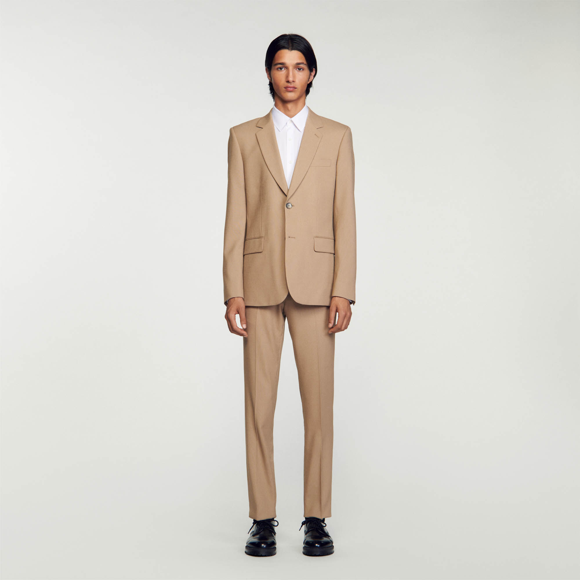 Beige suit sales jacket mens
