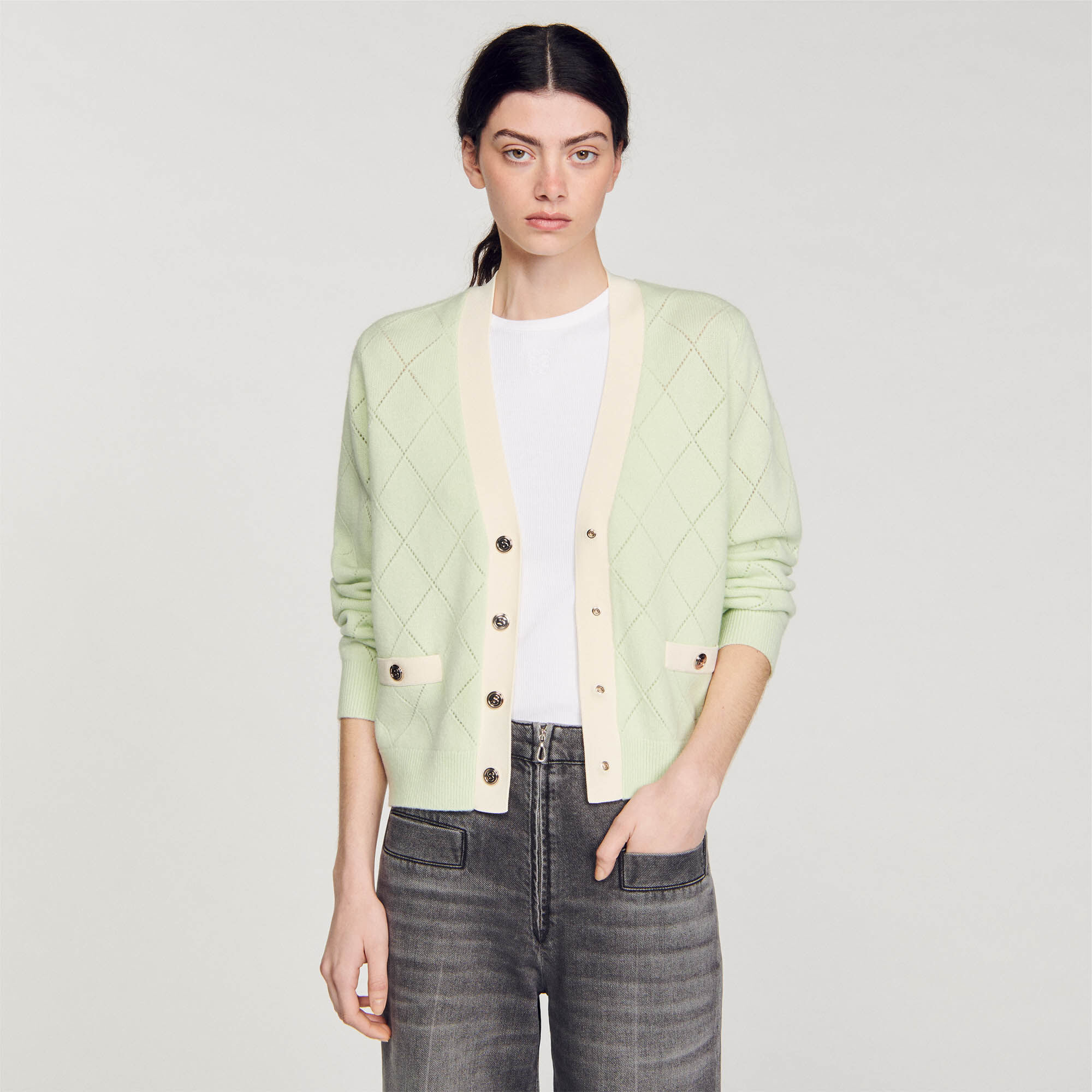 Cardigan femme vert 2025