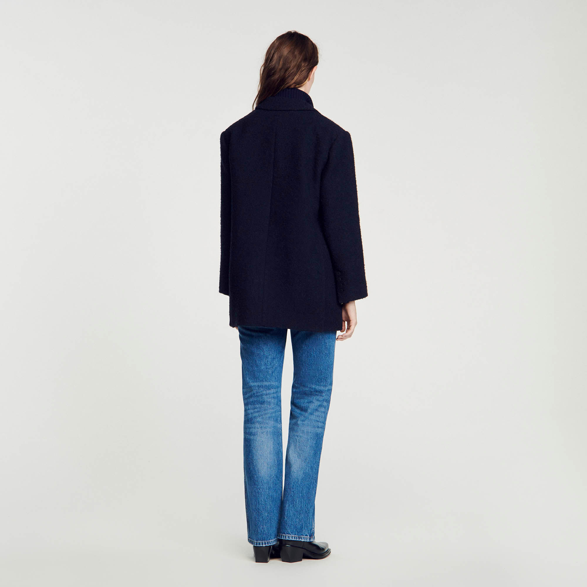Oversized blue jacket hot sale