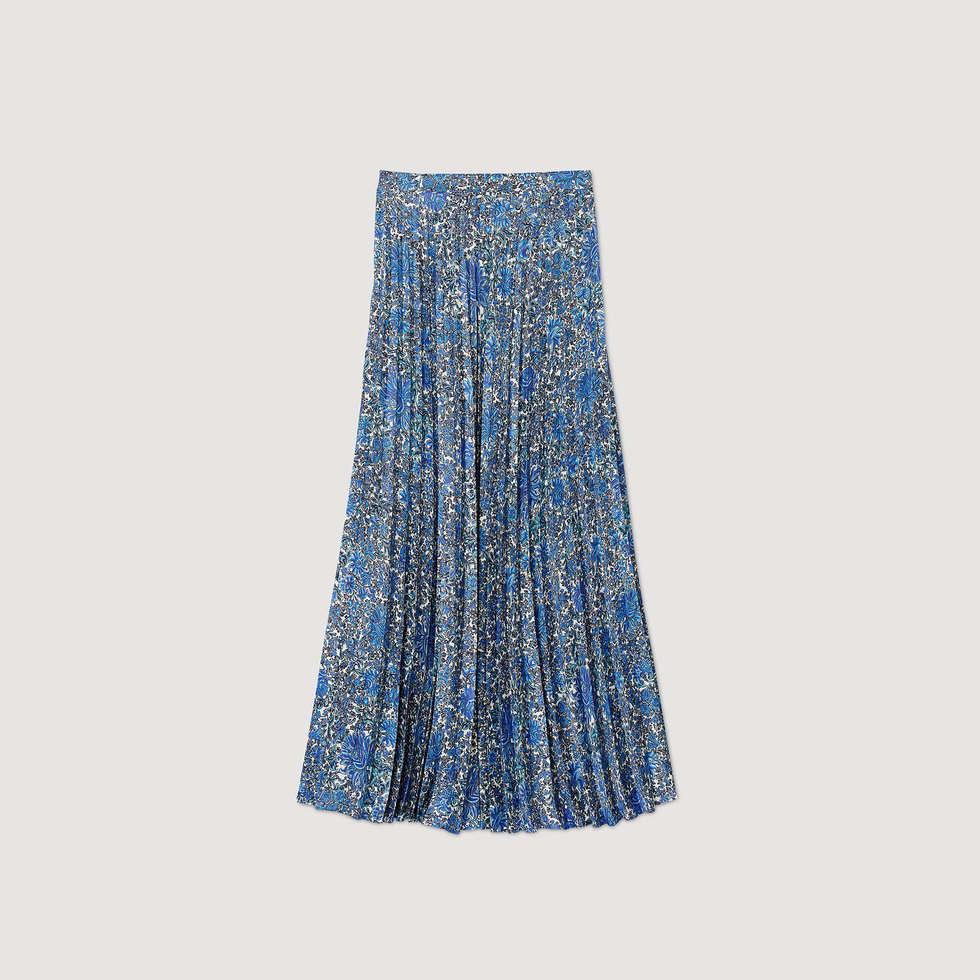 Long pleated shop floaty skirt