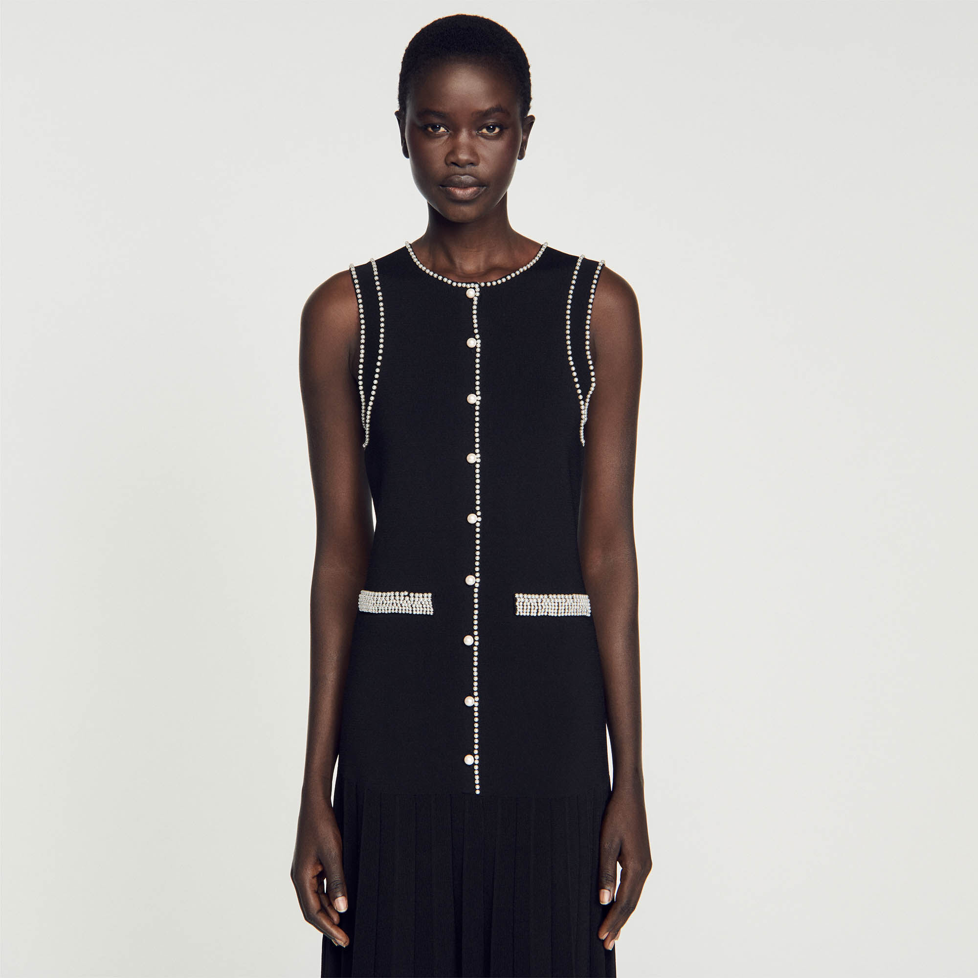 Black knit midi dress new arrivals