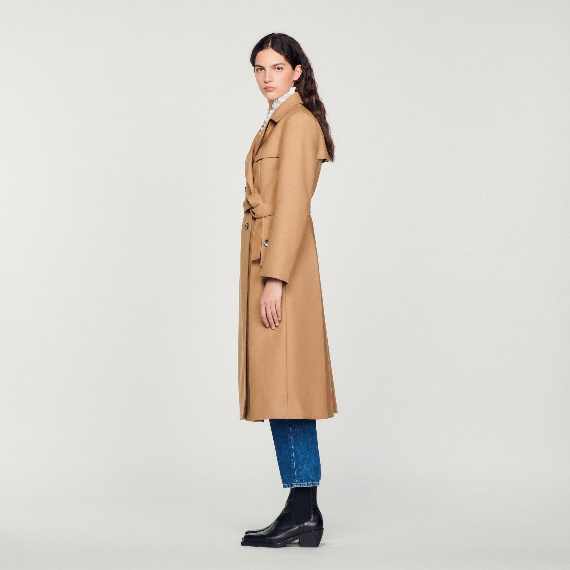 Long trench style coat SFPOU00531 Coats Sandro Paris