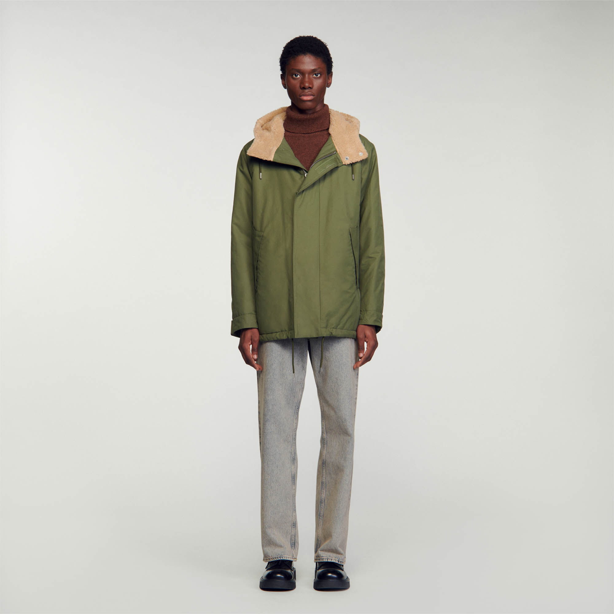 Mens cotton shop parka jacket