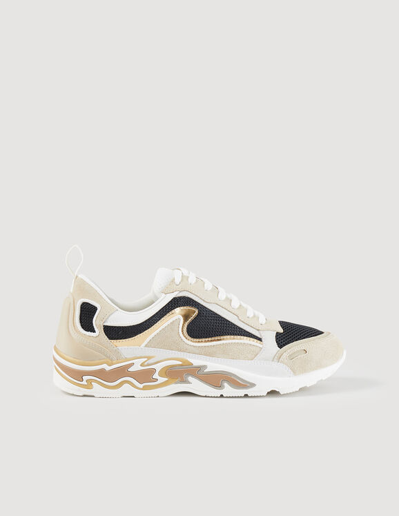 Flame trainers Gold Femme