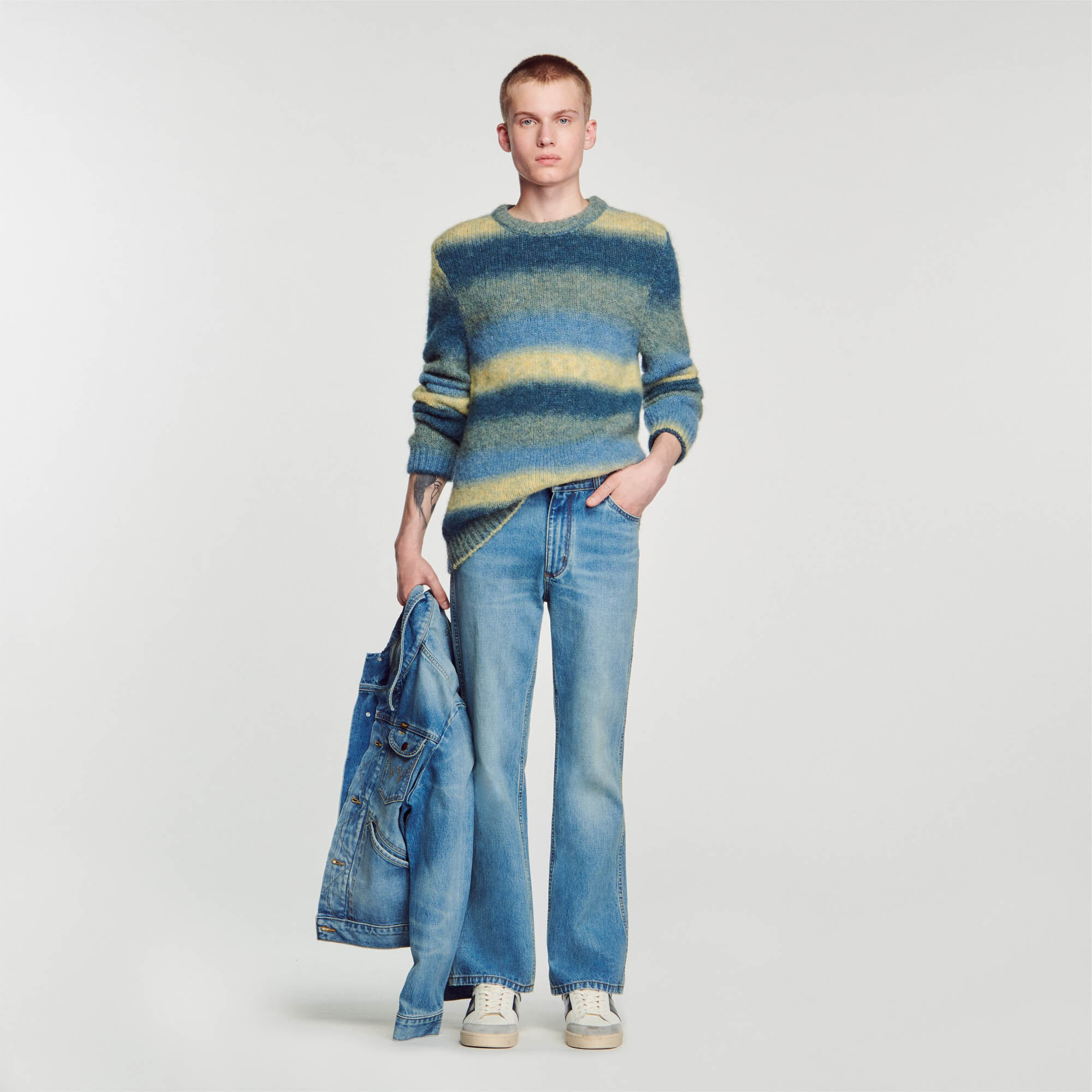 Light blue alpaca top blend jumper