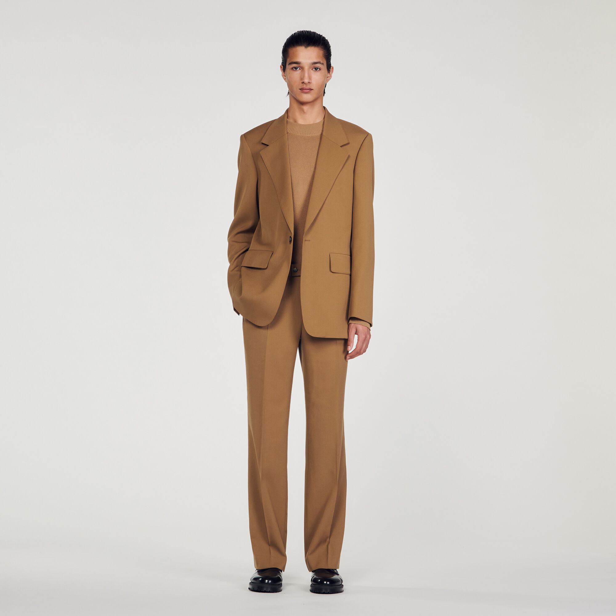 Manteau camel on sale sandro