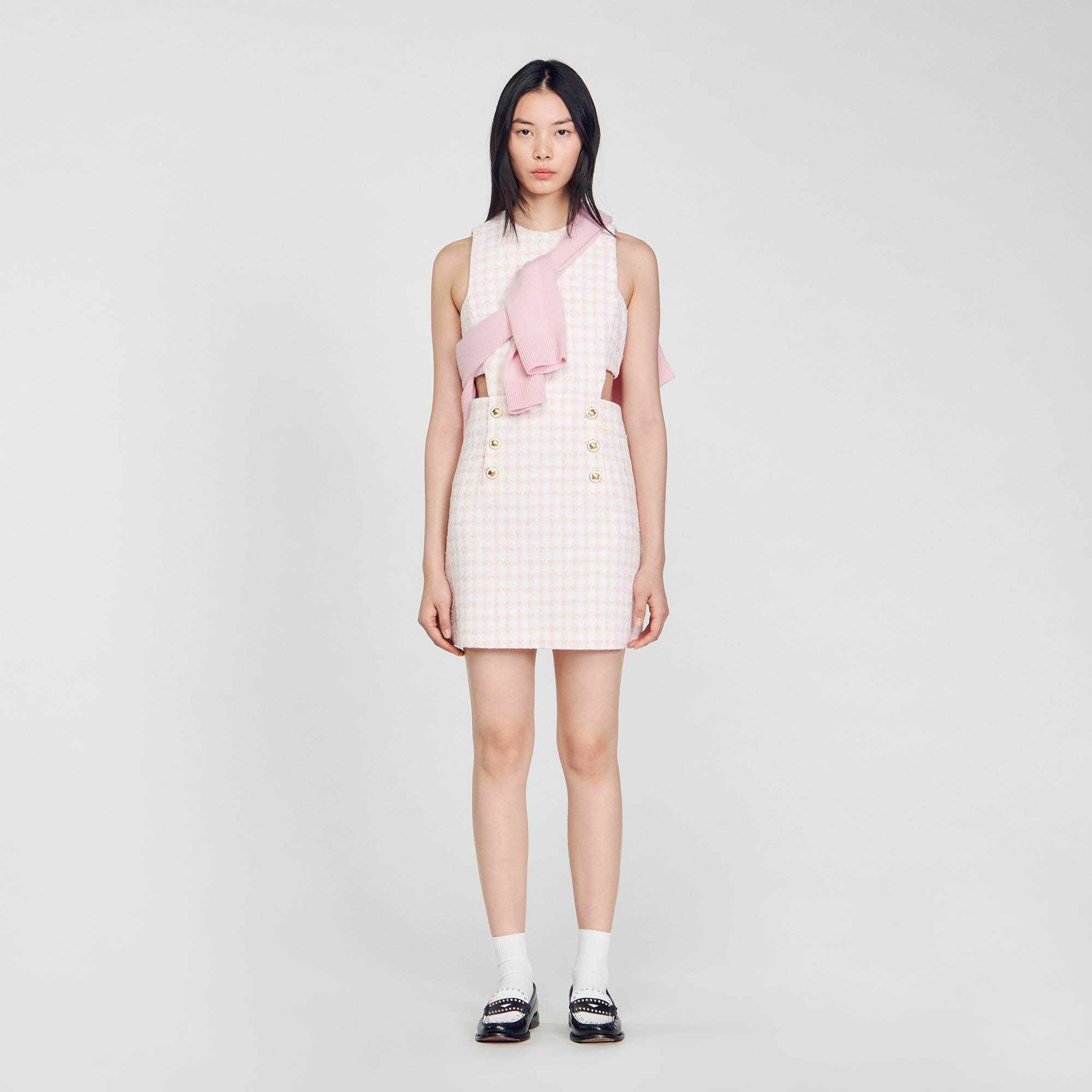 Tweed pinafore dress uk sales