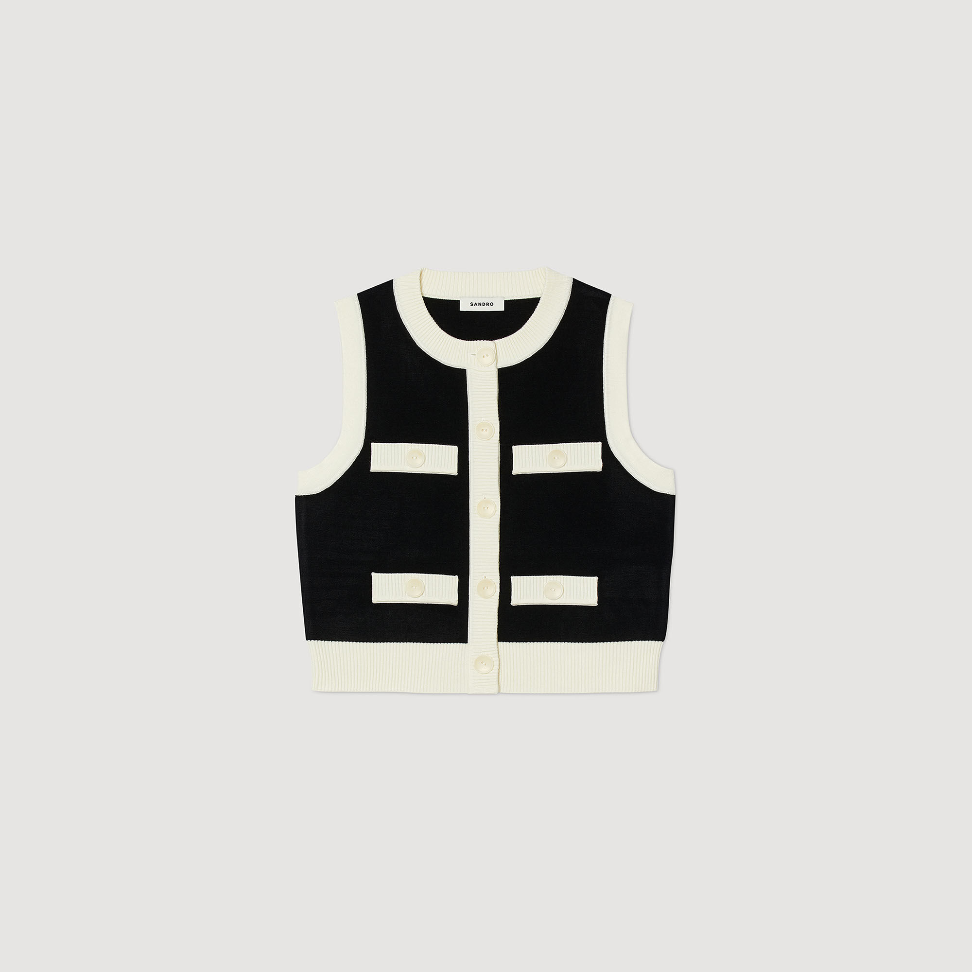 Sleeveless cardigan SFPCA00957 Sweaters Cardigans Sandro Paris