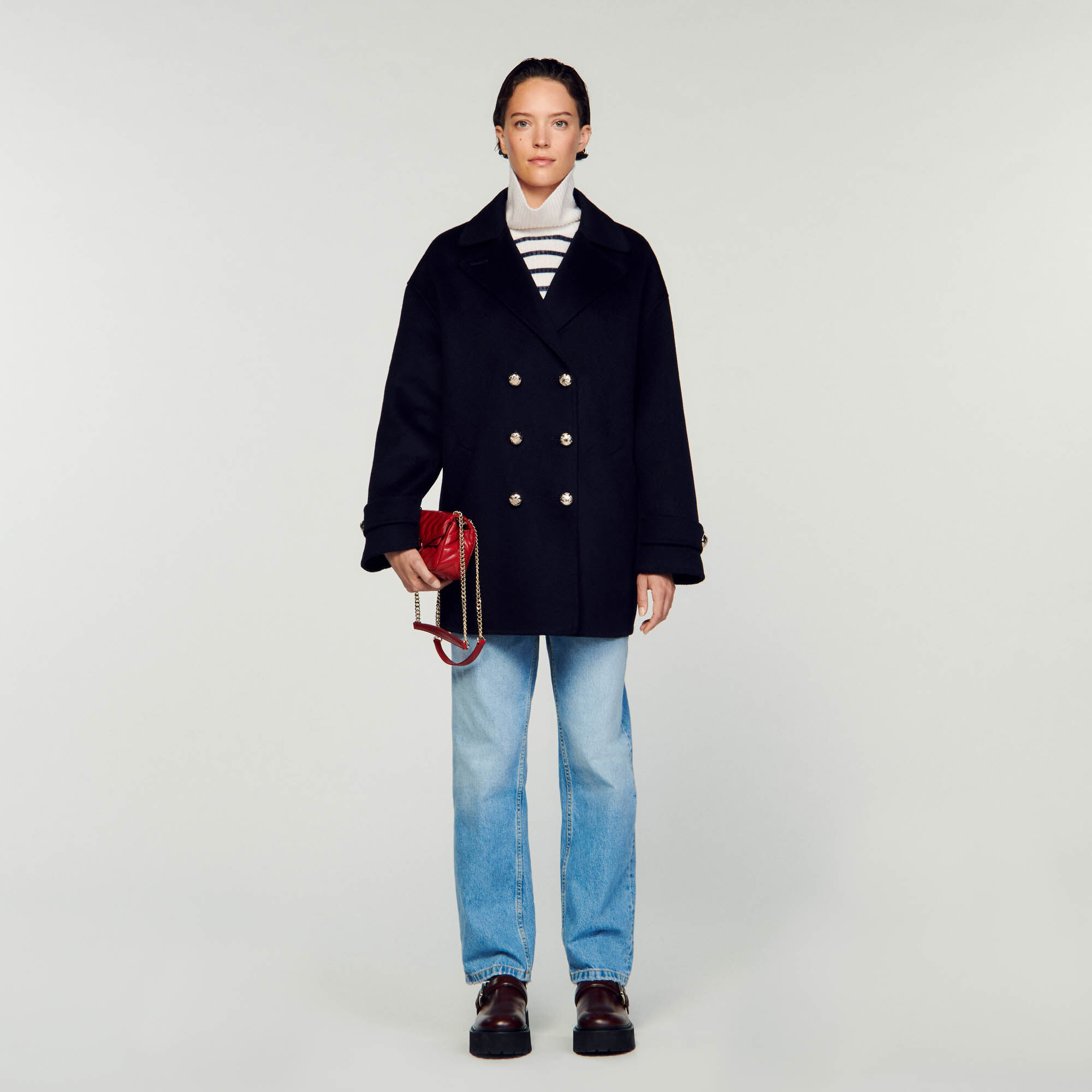 Double breasted pea coat