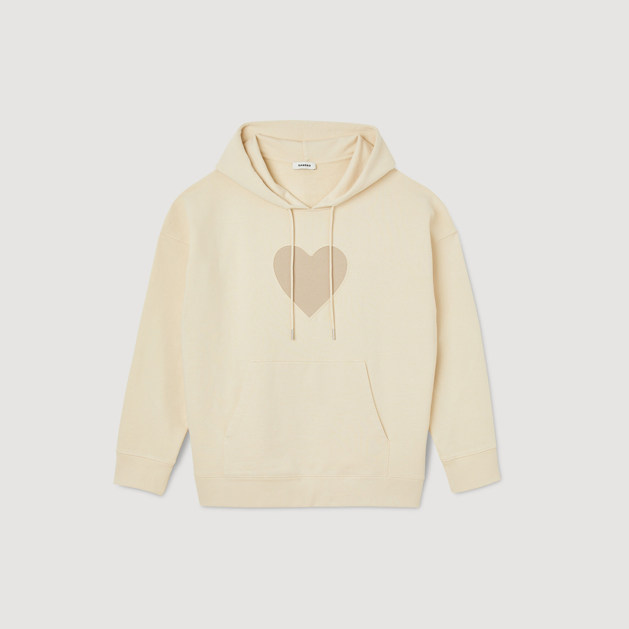 Fleece hoodie SHPSW00630 Beige Sweatshirts Joggings Sandro Paris