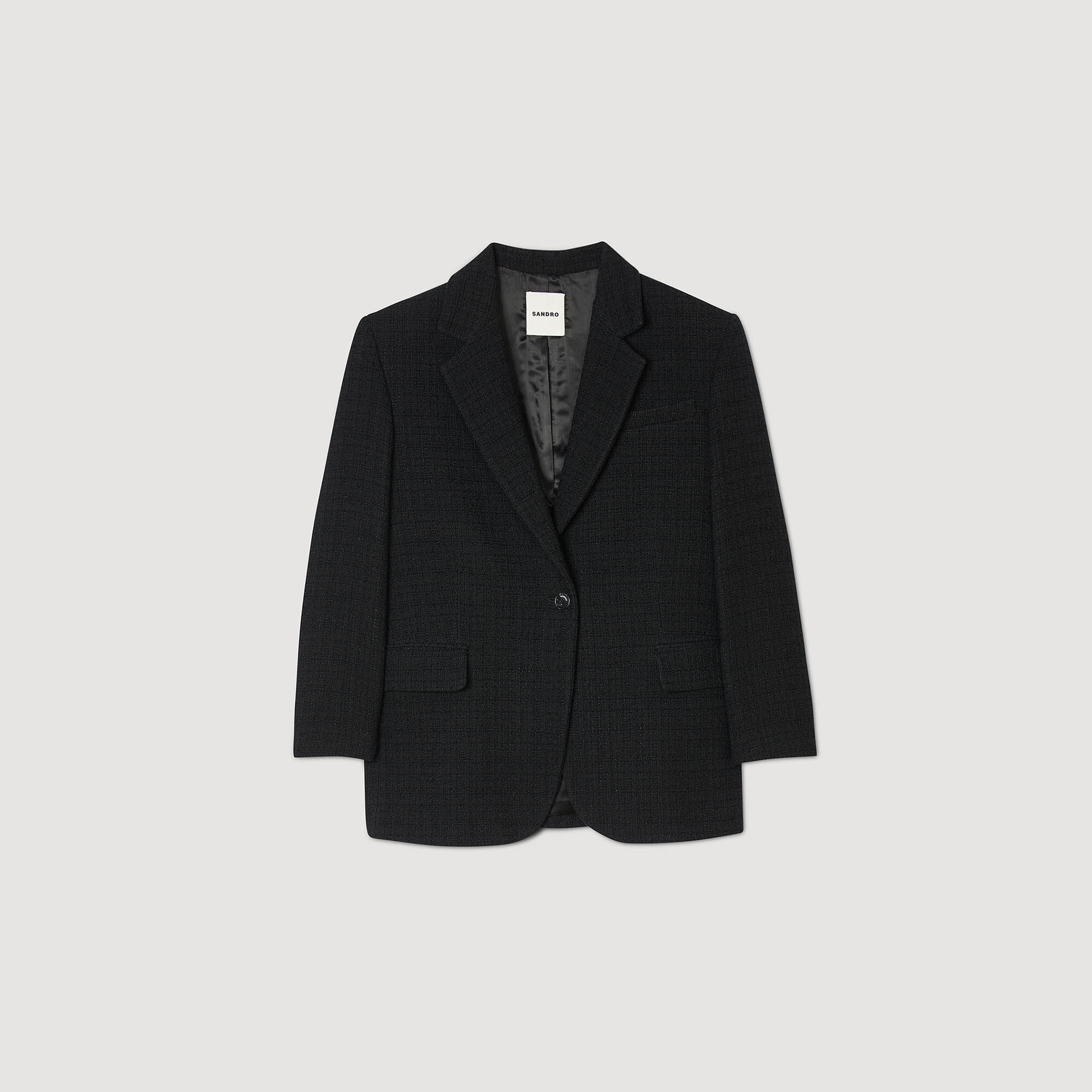 Tweed suit black online