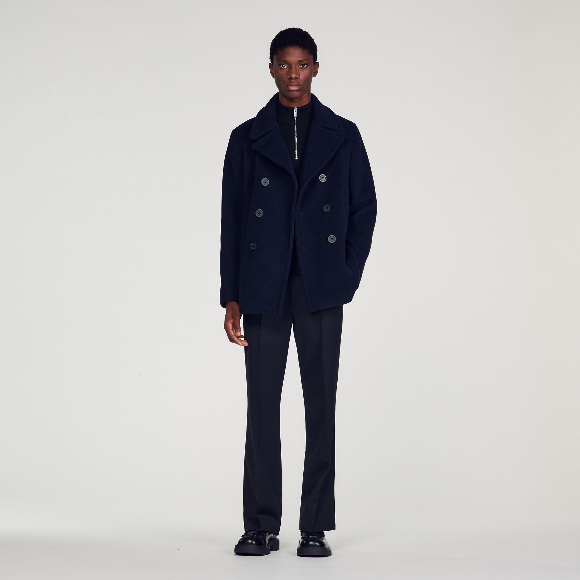 Mens pea coat navy hotsell