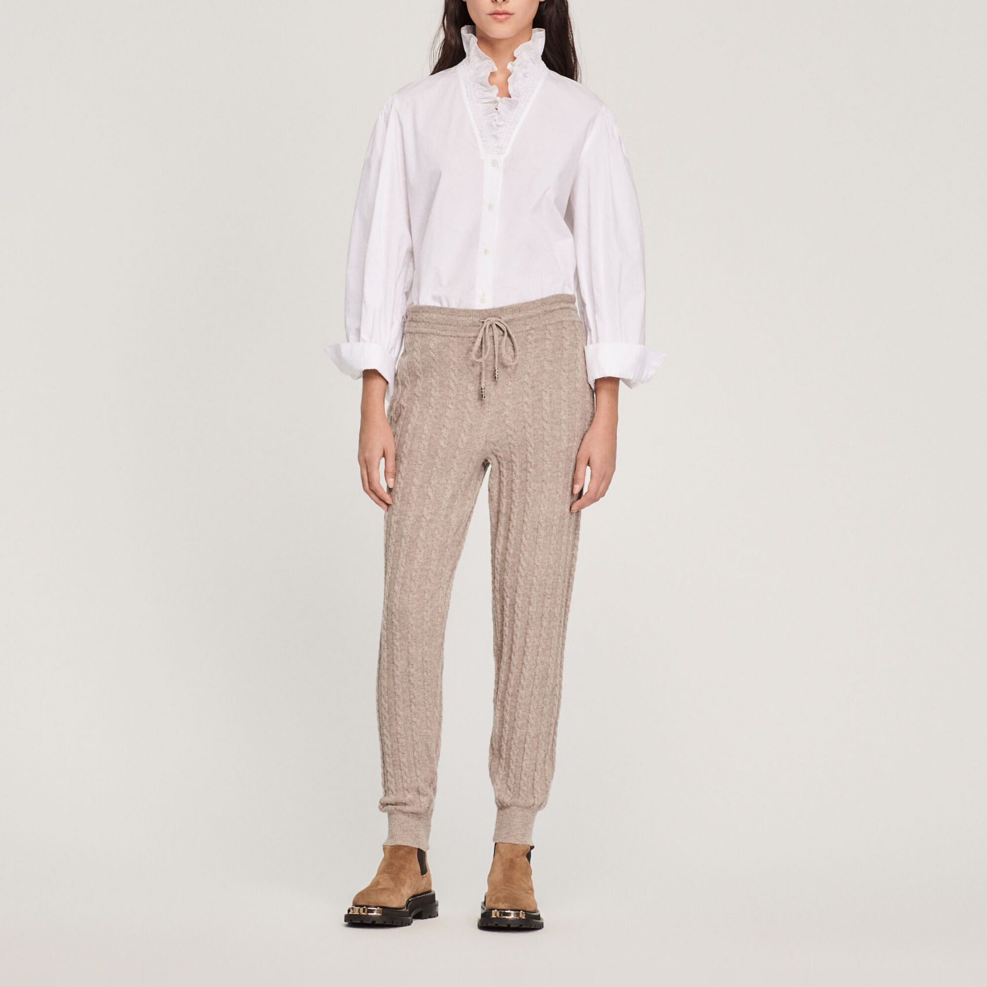 Knitted jogging bottoms