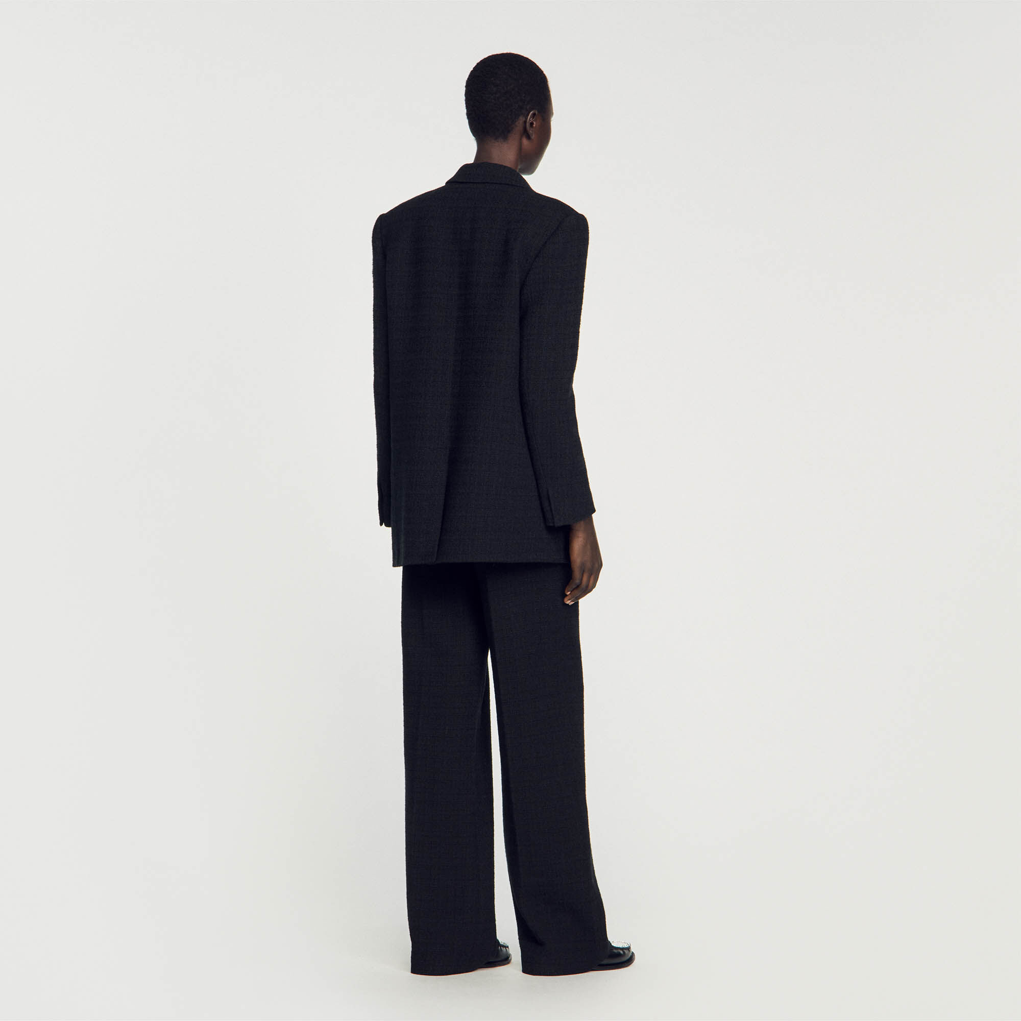 Tweed jacket black trousers best sale
