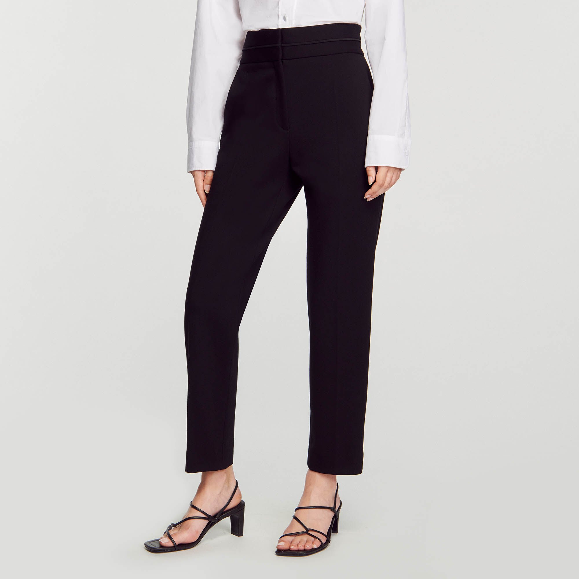 High waisted classic trousers SFPPA00315 Pants Sandro Paris