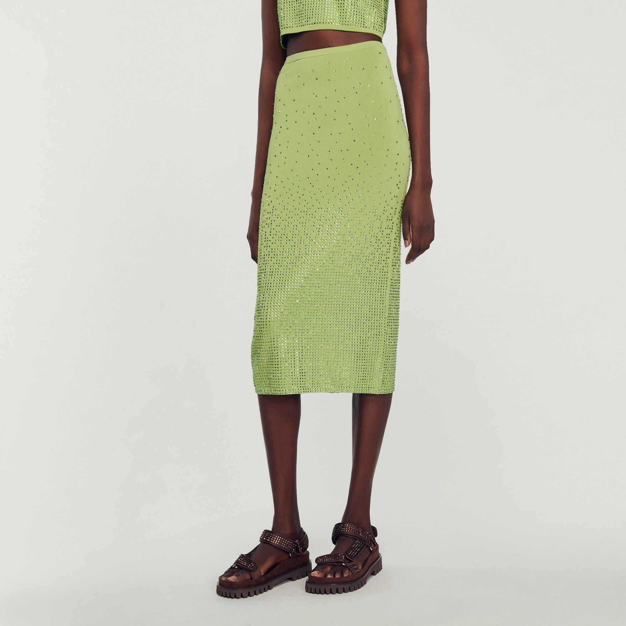 Light knit shop midi skirt