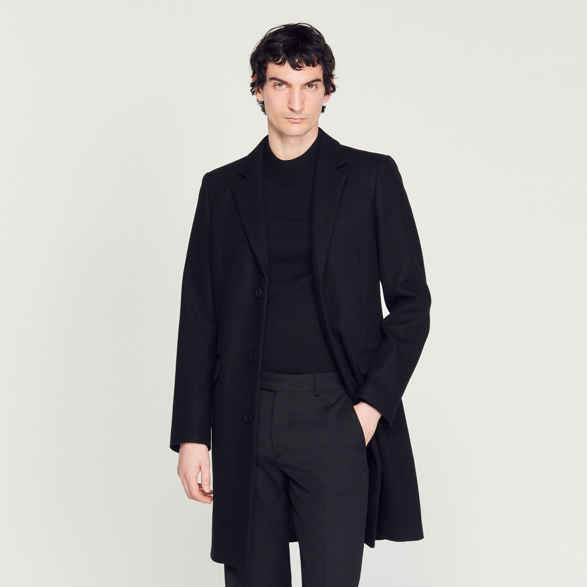 Manteau store noir sandro