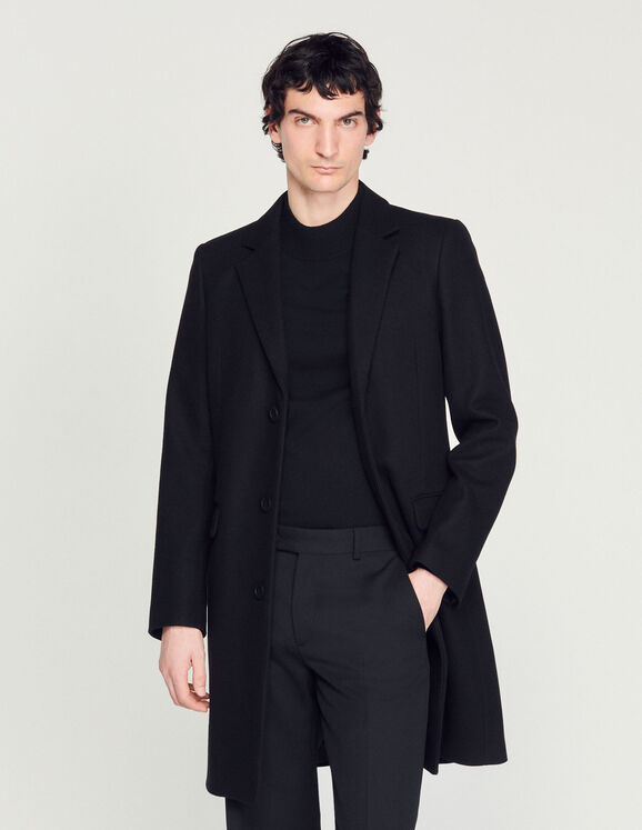Wool and cashmere coat SHPMA00127 Black - Coats & Jackets | Sandro Paris