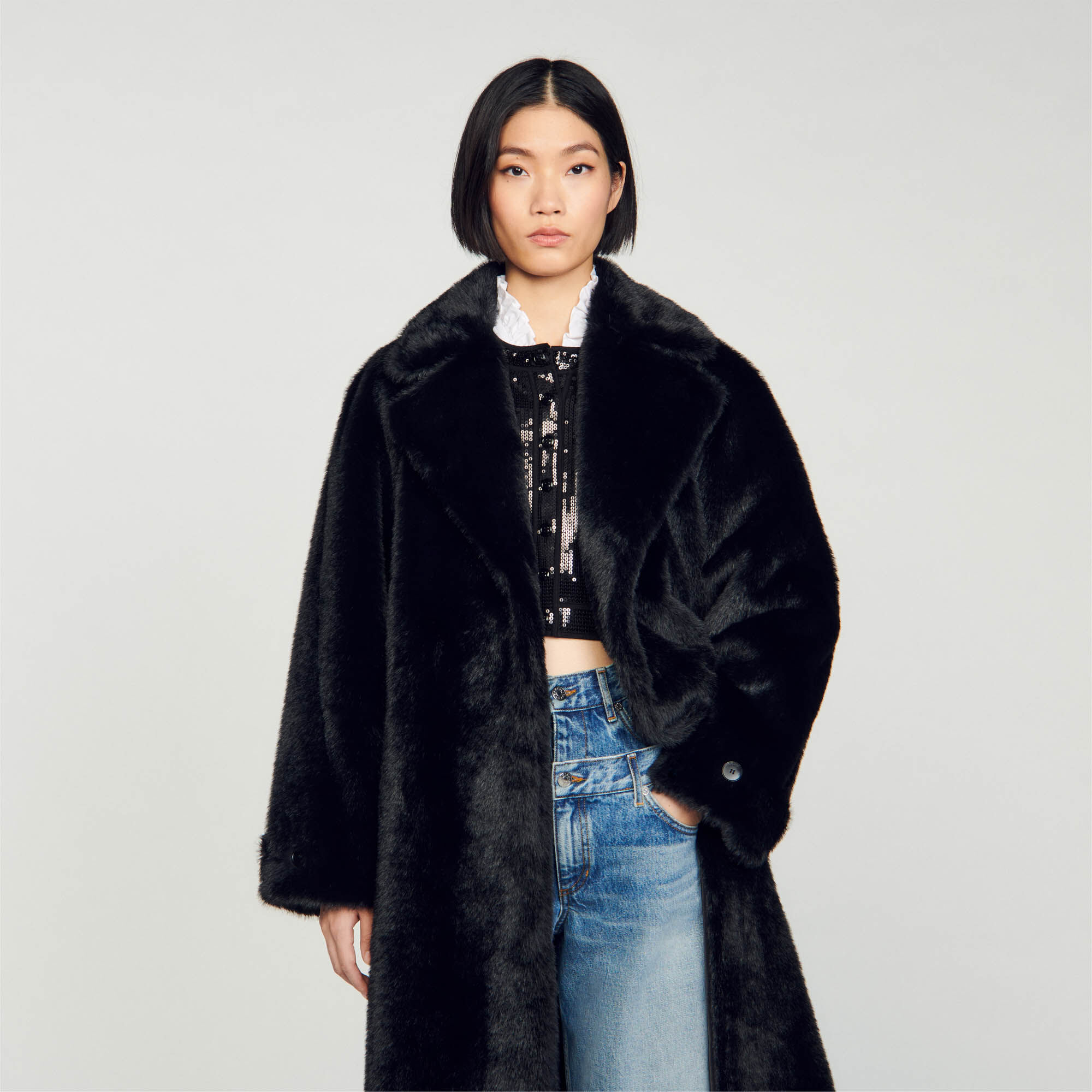 Sandro store fausse fourrure