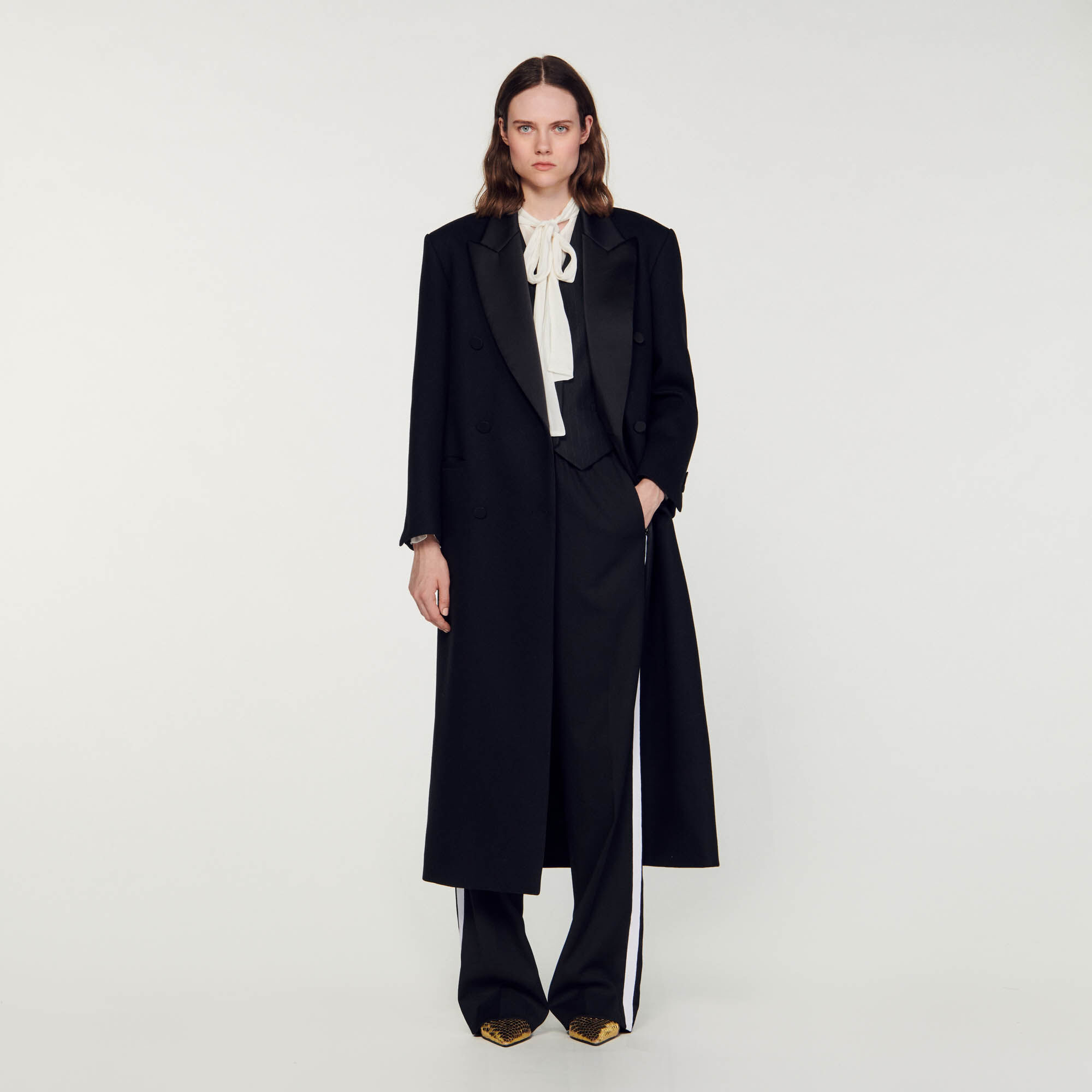 Womens long black coats uk on sale