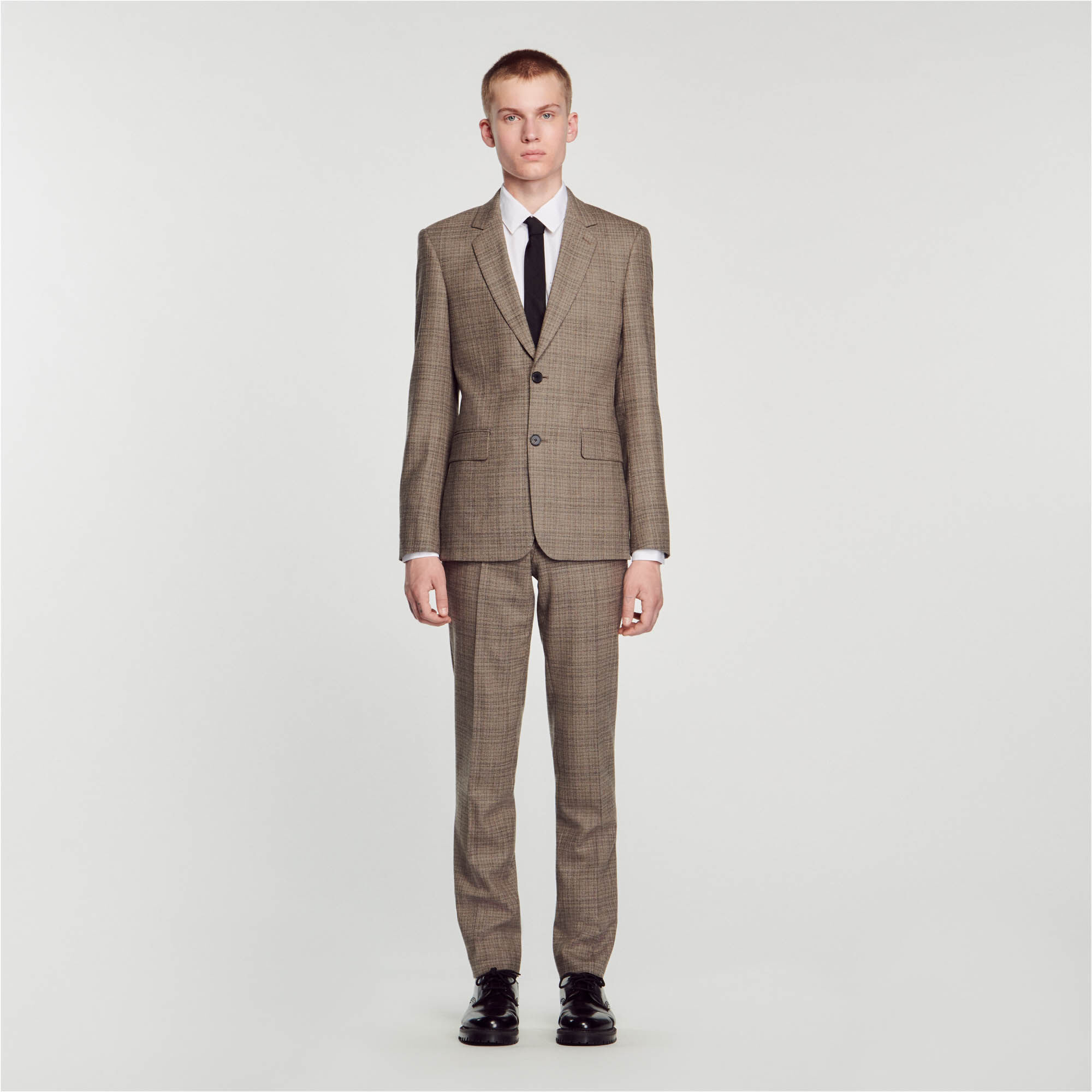 Mens check clearance suit jacket