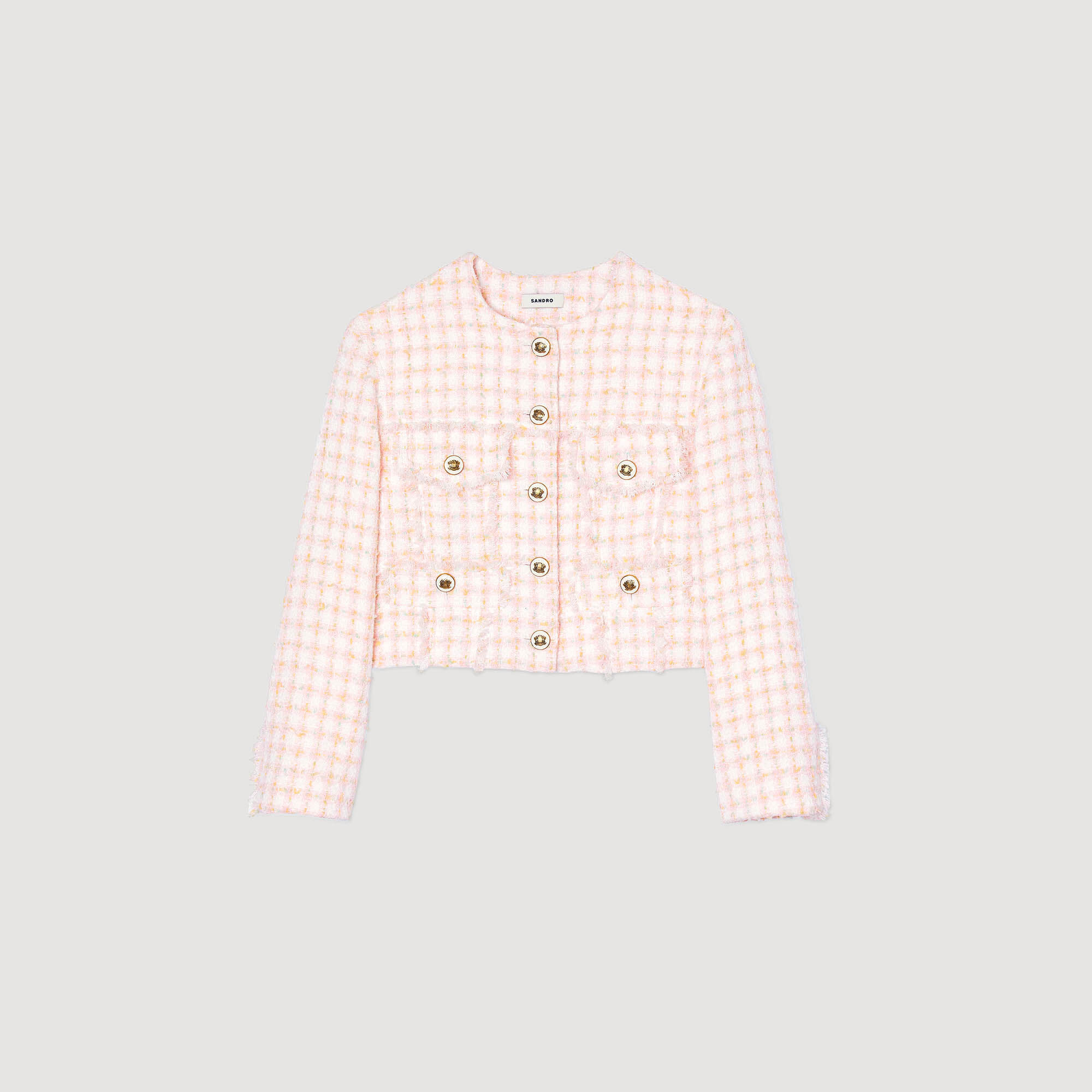 Light pink clearance tweed jacket