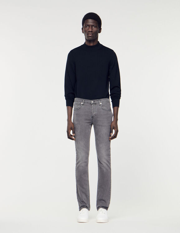Washed grey jeans Grey Homme